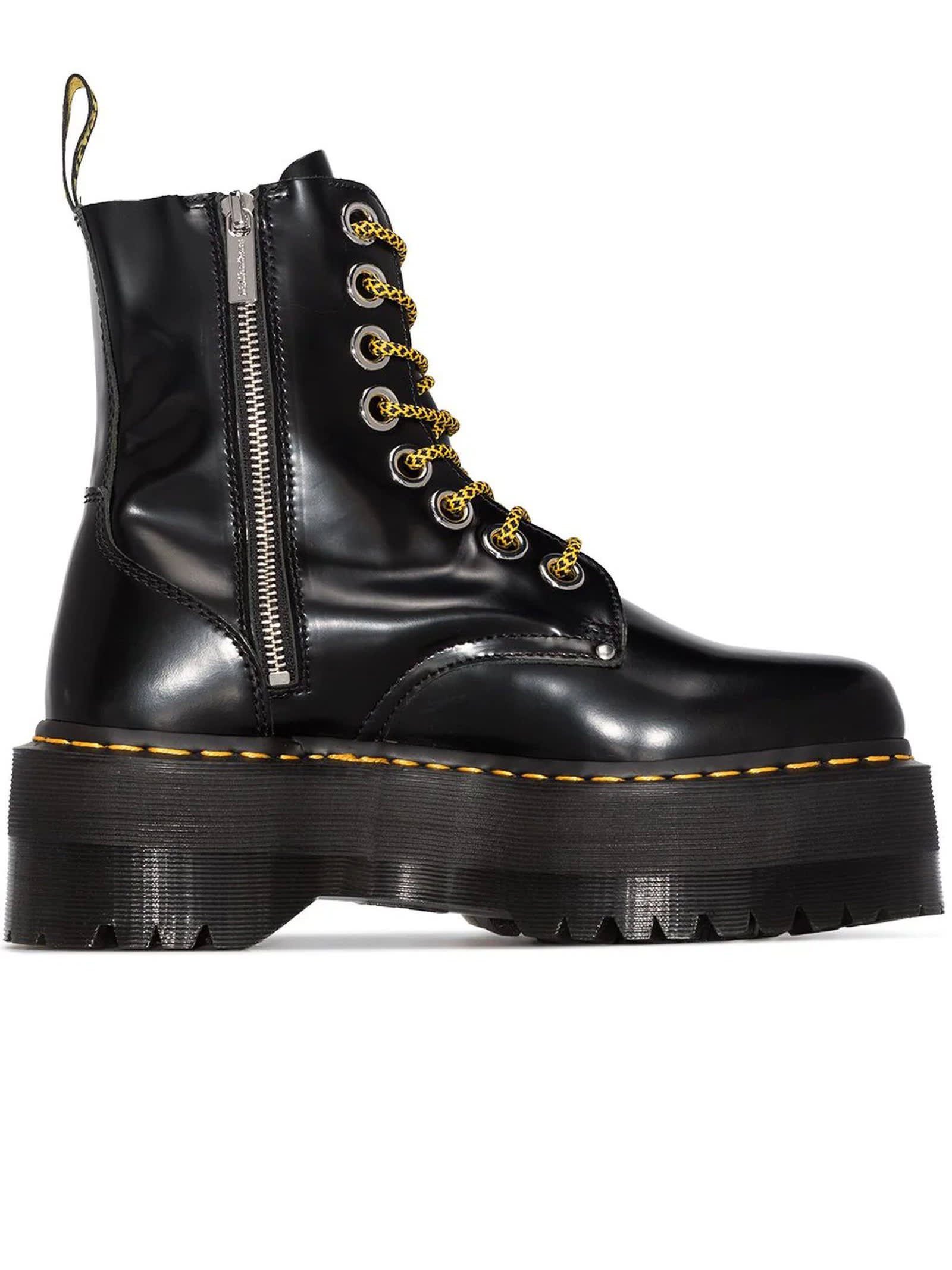 【DR MARTENS】JADON MAX BUTTERO LEATHER PLATFORM BOOTS Jadon Max Boot Women's Platforms in Black Buttero | Dr. Martens