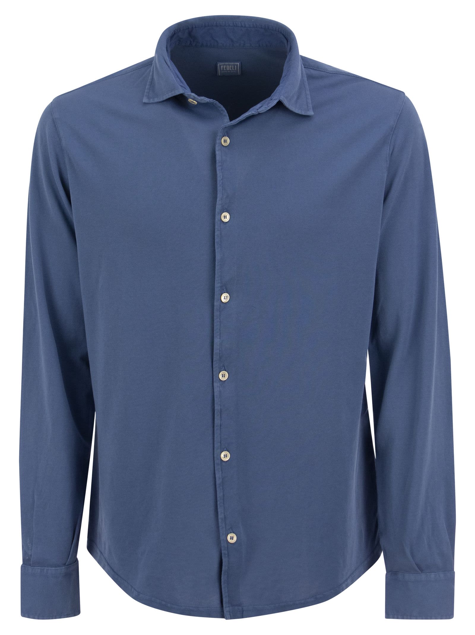 Tシャツ・カットソー Fedeli SS23 ROBERT - Cotton pique shirt (6UEF0123 87) Fedeli Robert - Cotton Piqué Shirt | italist