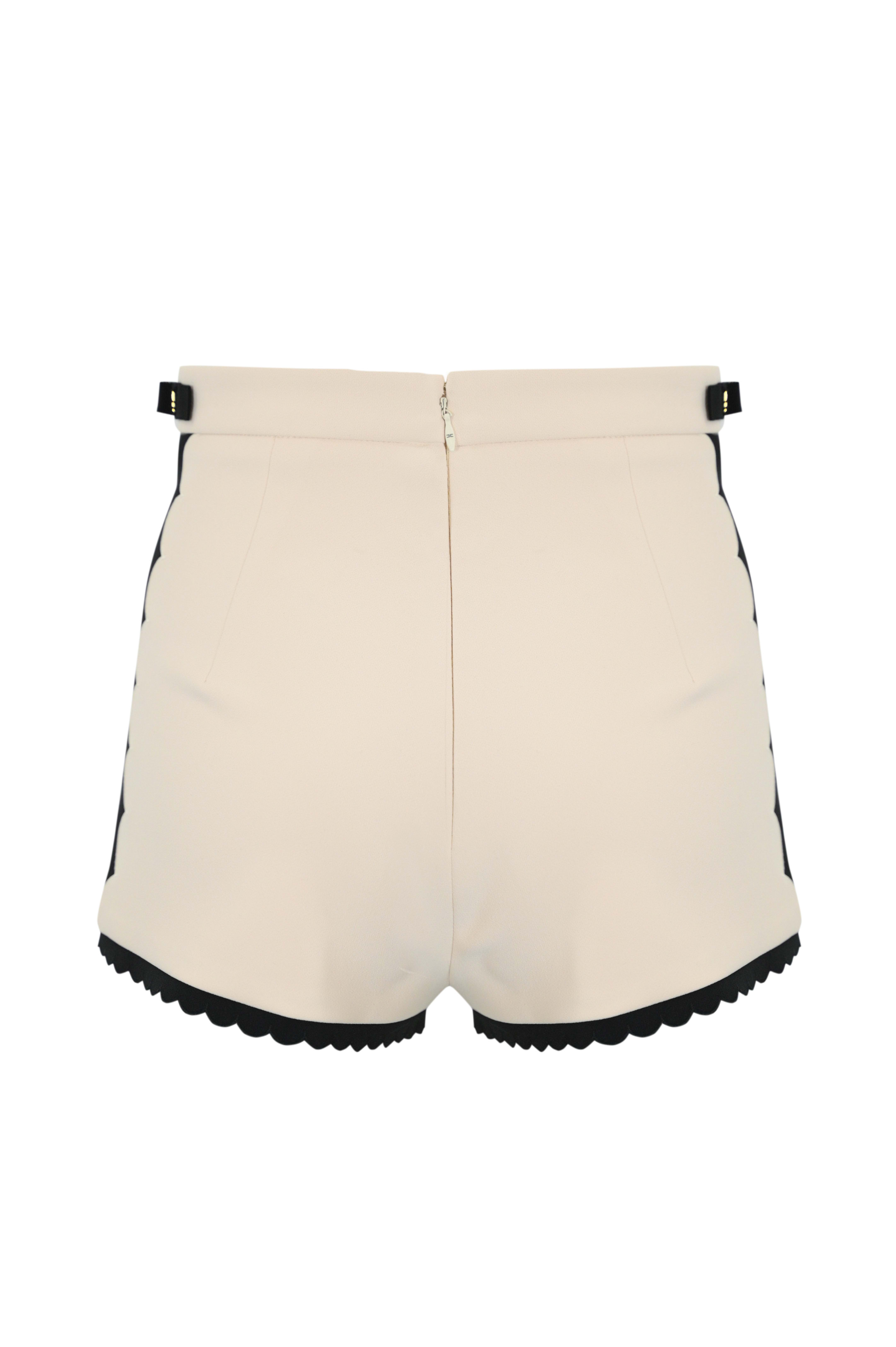 Elisabetta Franchi Stretch Crepe Shorts With Embroidered