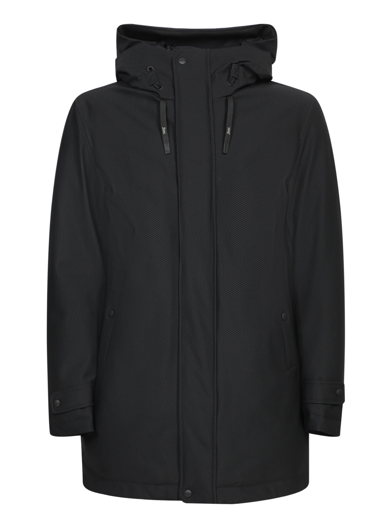 Herno Black Padded Three-quarter Coat | italist