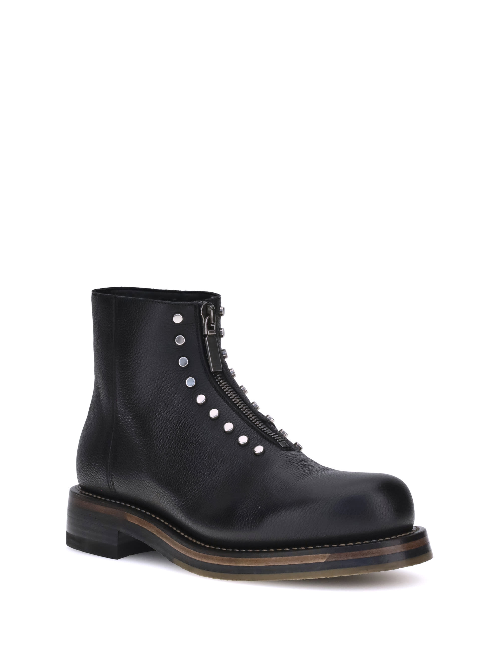 アッキー Ancient Boots Maker Alexander McQueen Studded Leather Ankle Boots