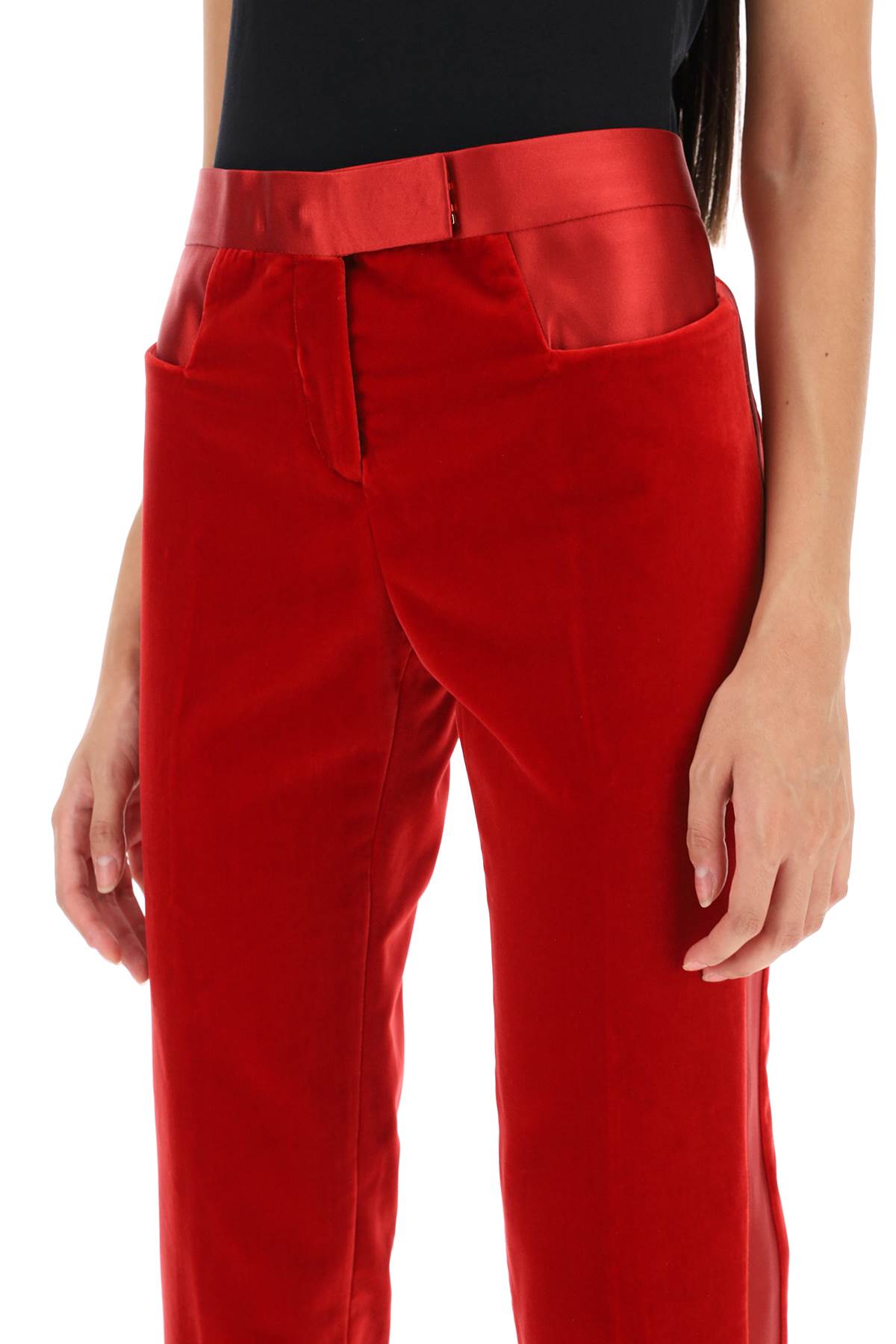 Tom Ford Velvet Pants With Satin Bands | italist