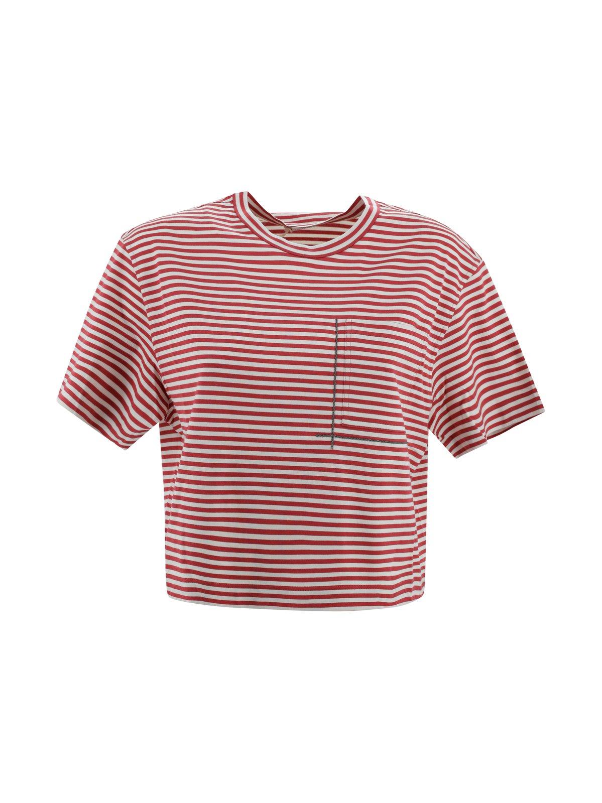 ブルネロクチネリ　トップス Knit T-shirt for Man in Apricot | Brunello Cucinelli
