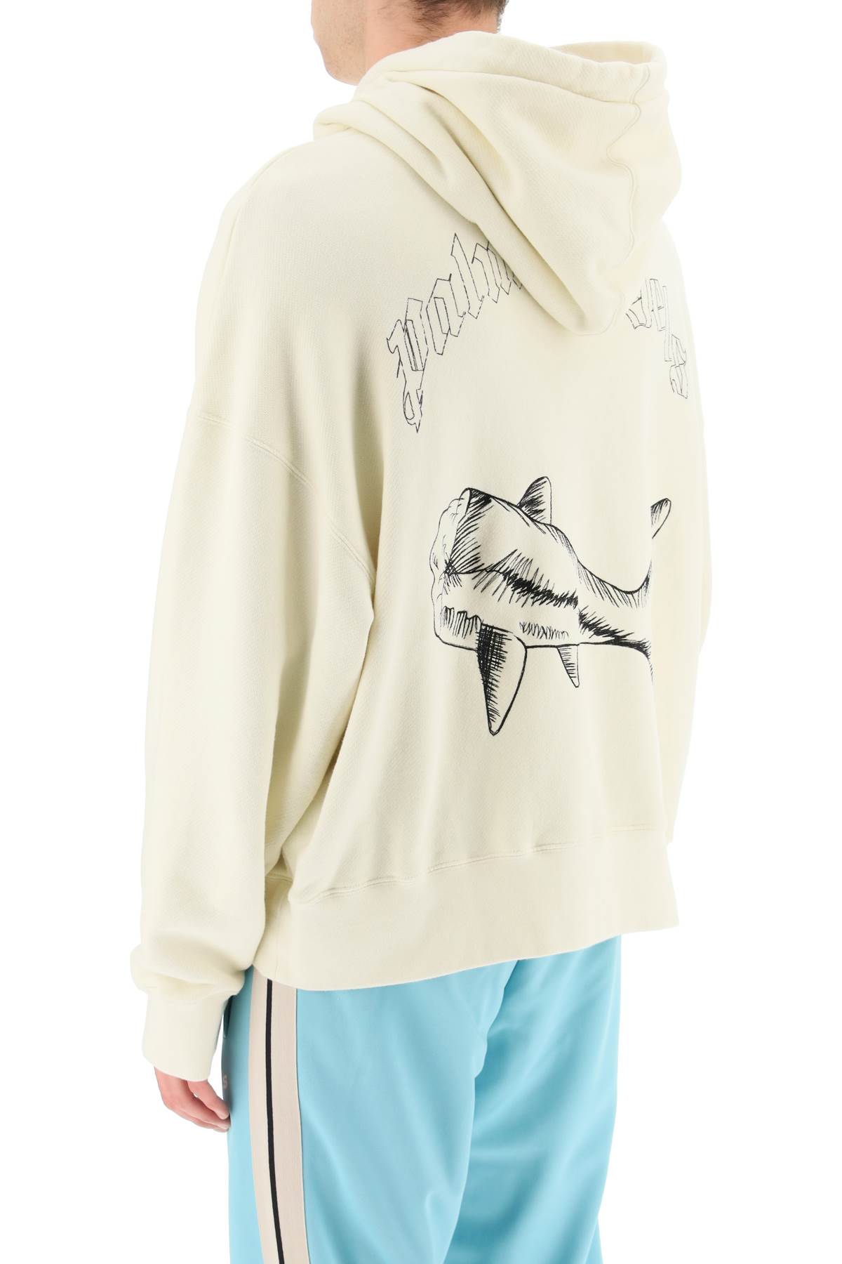 Vetements Inside-Out Shark Hoodie Ecru Size Medium Unisex Sweatshirt