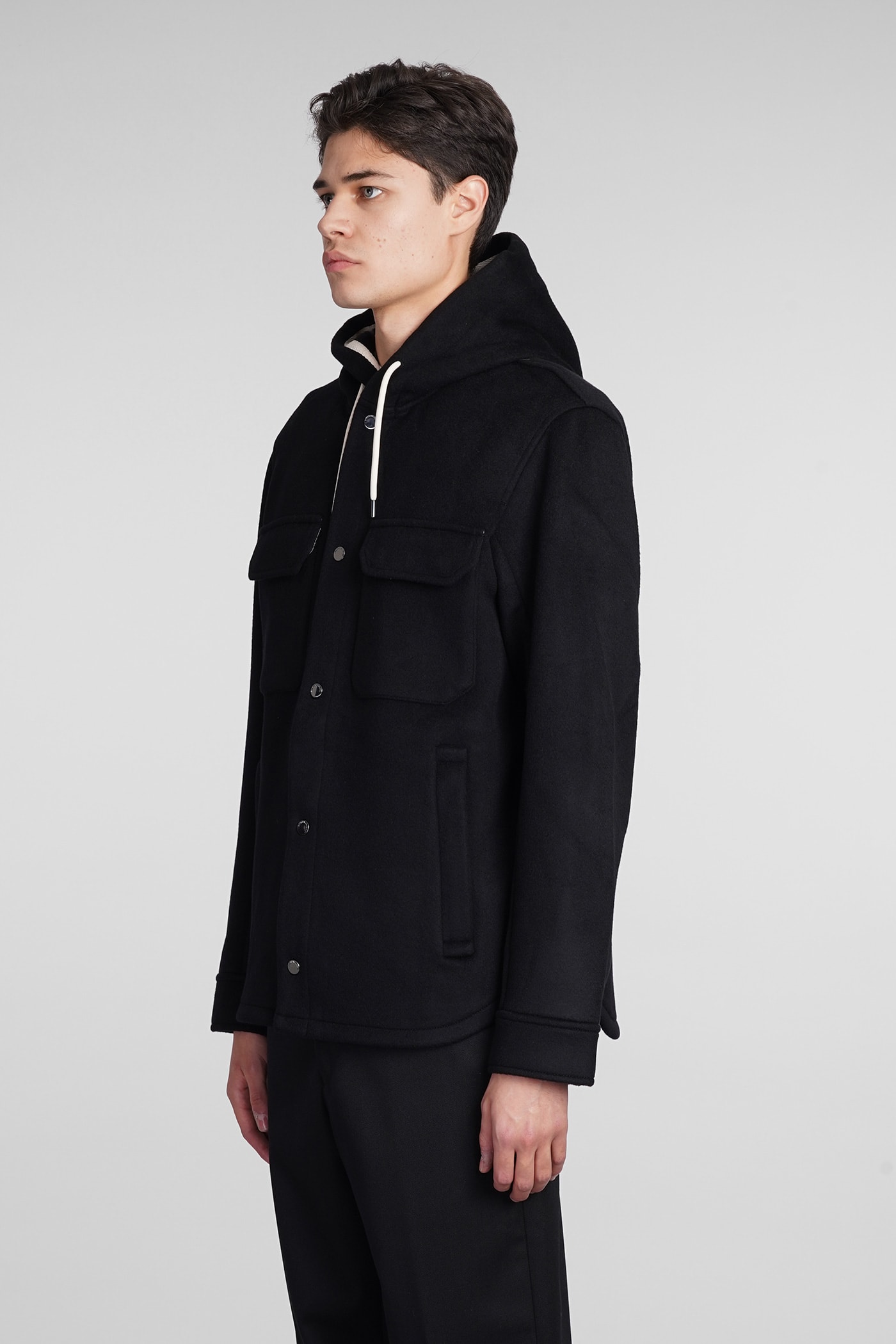 Emporio Armani Casual Jacket In Black Wool | italist, ALWAYS