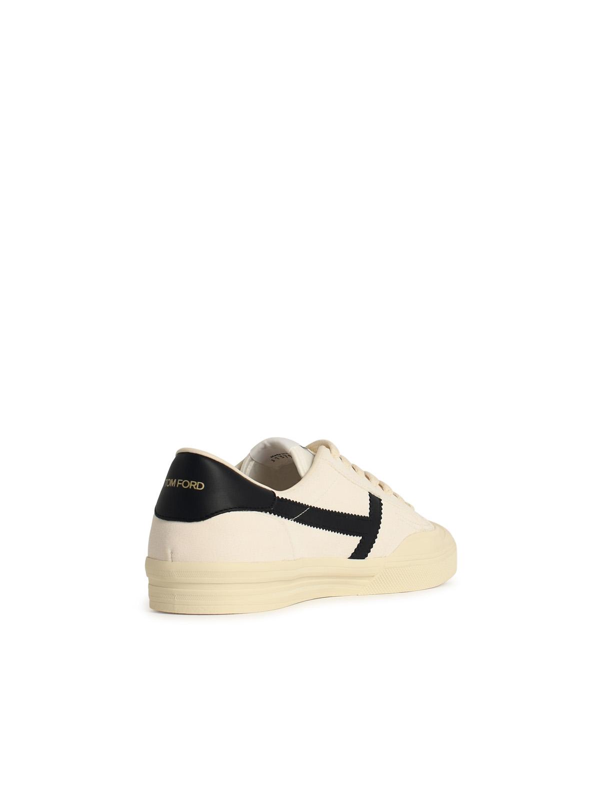 【関税＆送料込み】Tom Ford White Leather Sneakers TOM FORD Cambridge White Leather Low Top Sneakers Size US 10