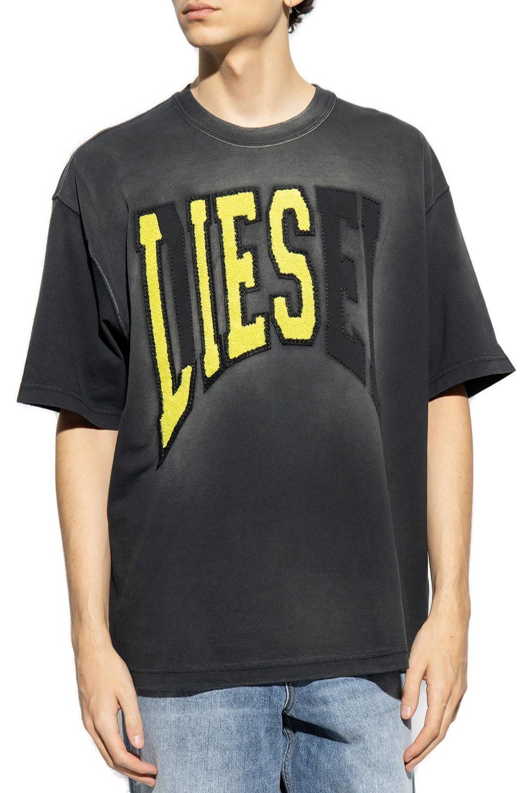 ★DIESEL★ T-Wash T-Shirt Black A121170EPAH9XX Diesel T-wash-n Crewneck T-shirt | italist