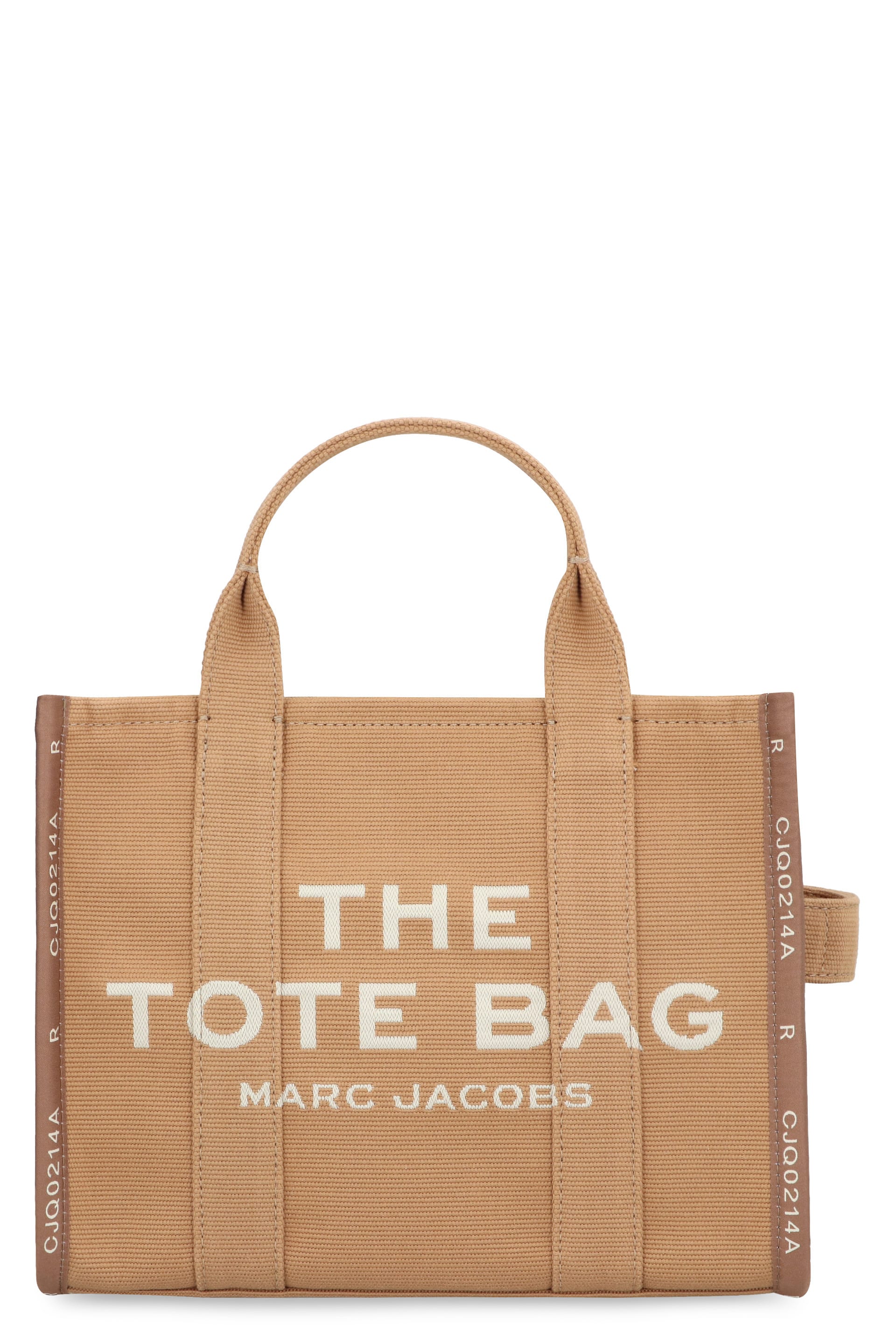 Marc Jacobs The Large Tote Bag Beige in Cotton Canvas with Silver-tone - US