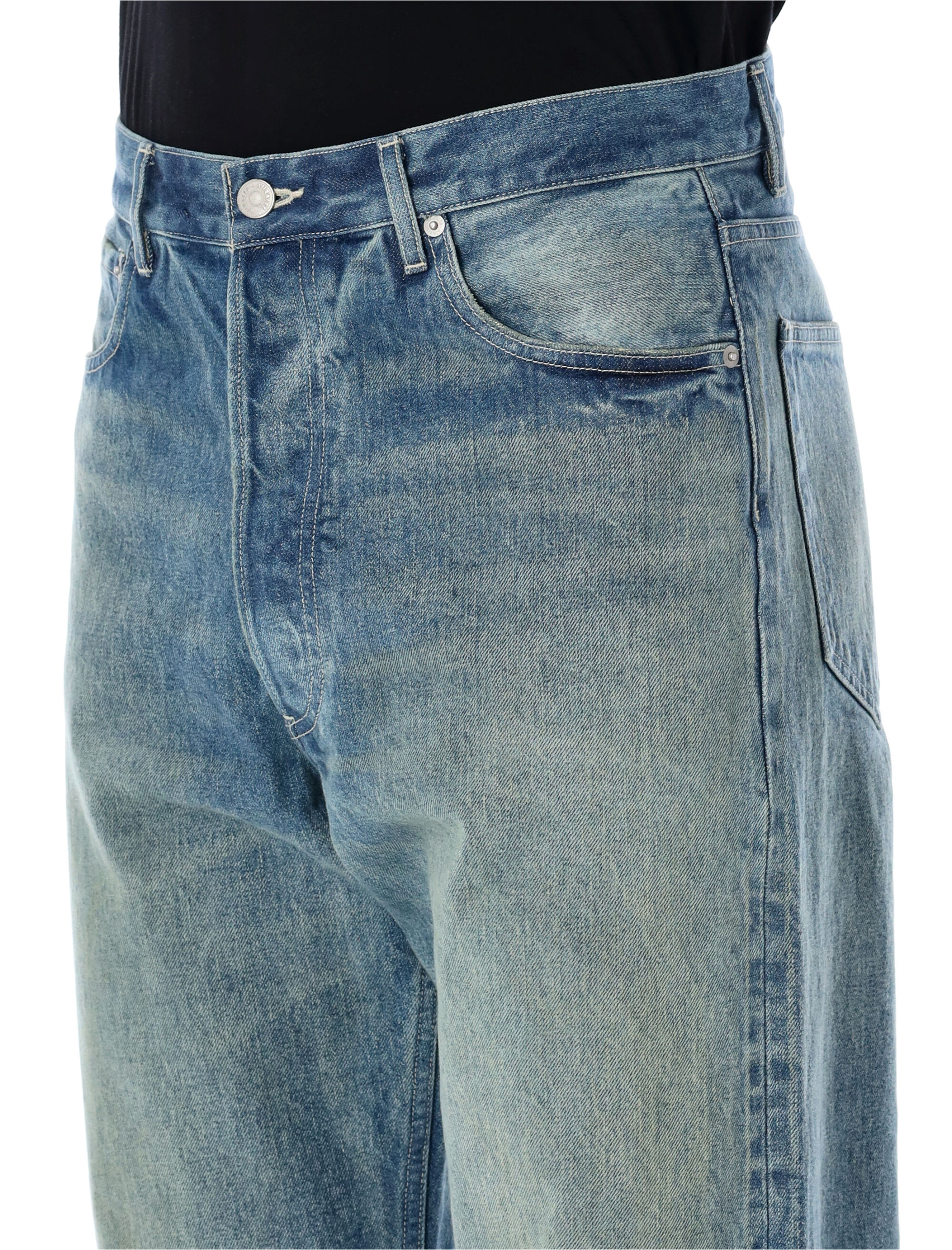 断*中様 AURALEE SELVEDGE FADED HEAVY DENIM Auralee Selvedge Faded Heavy Denim Wide Pants | Faded Black