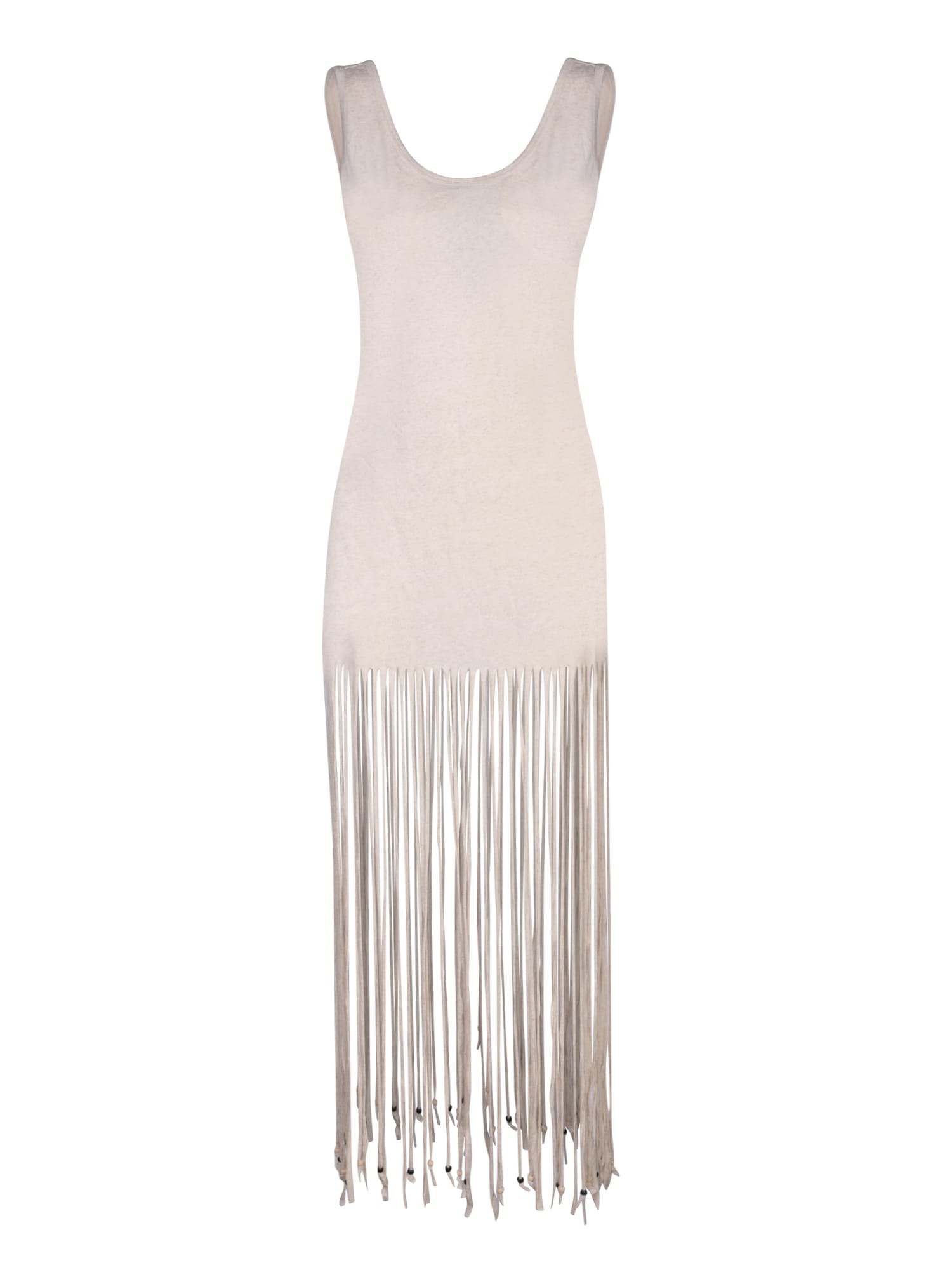 fringed sleeveless maxi dress