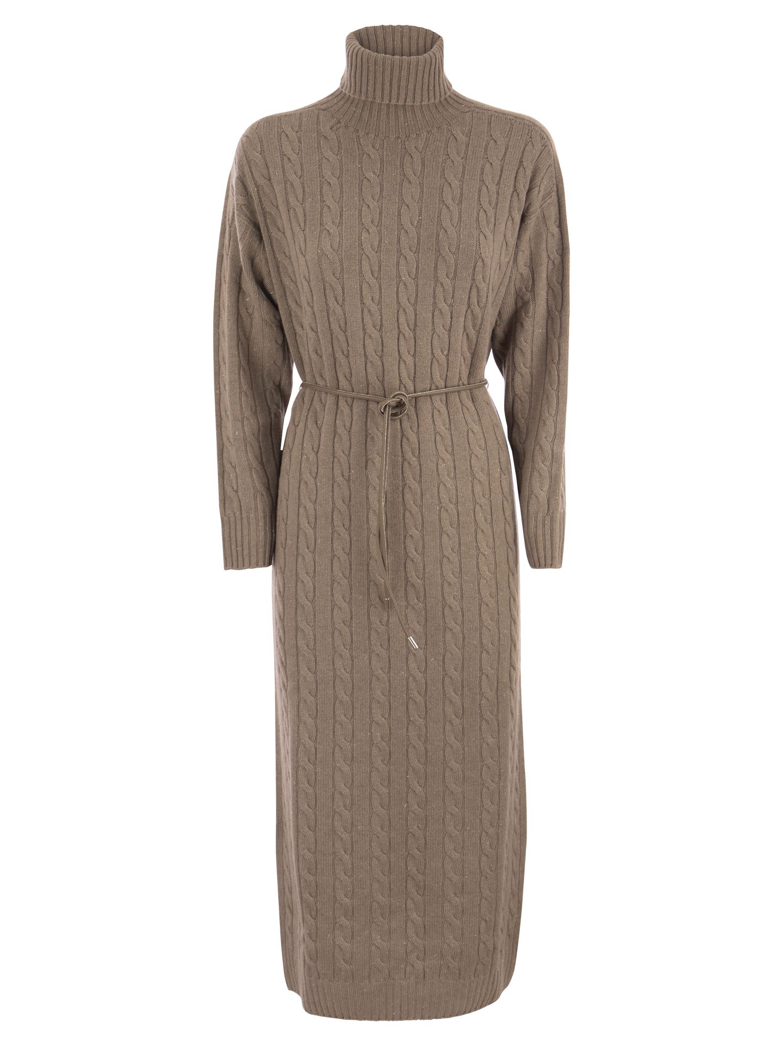 wool, silk and cashmere turtleneck dress