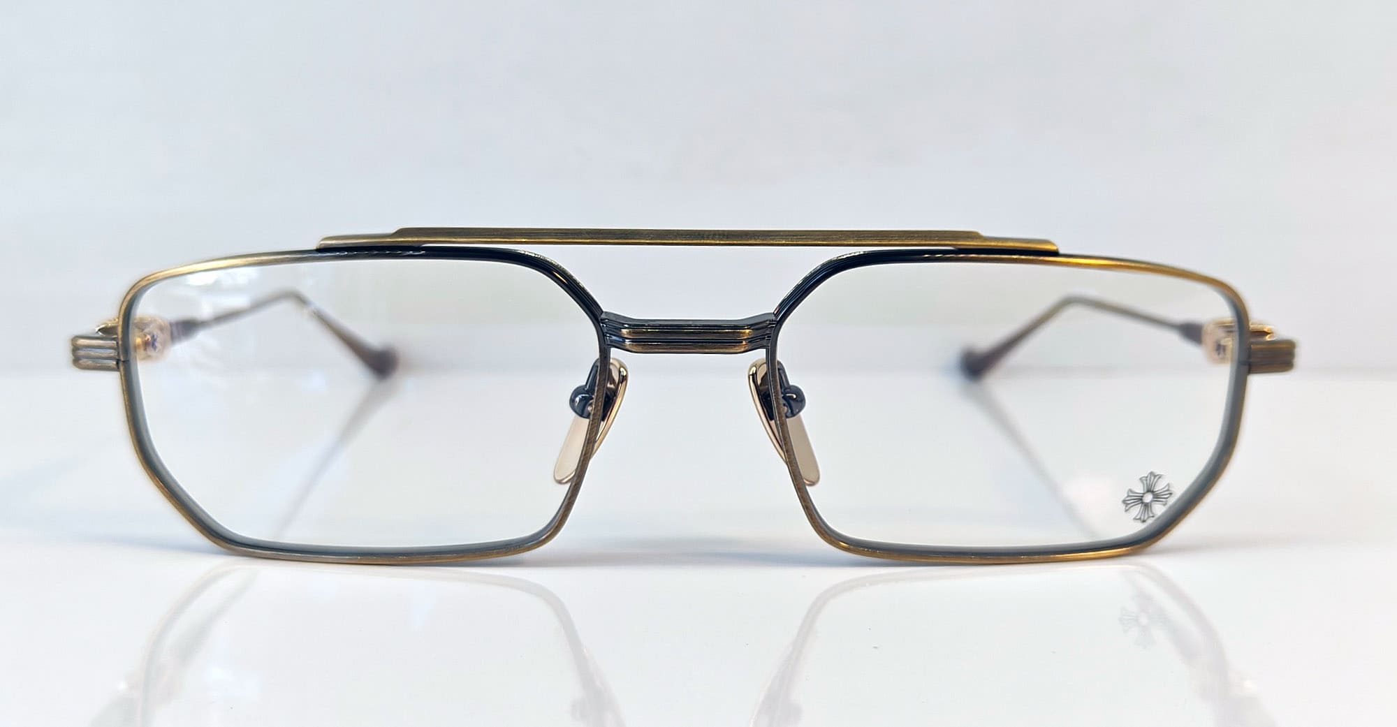 Chrome Hearts Gusher - Antique Gold Glasses | italist