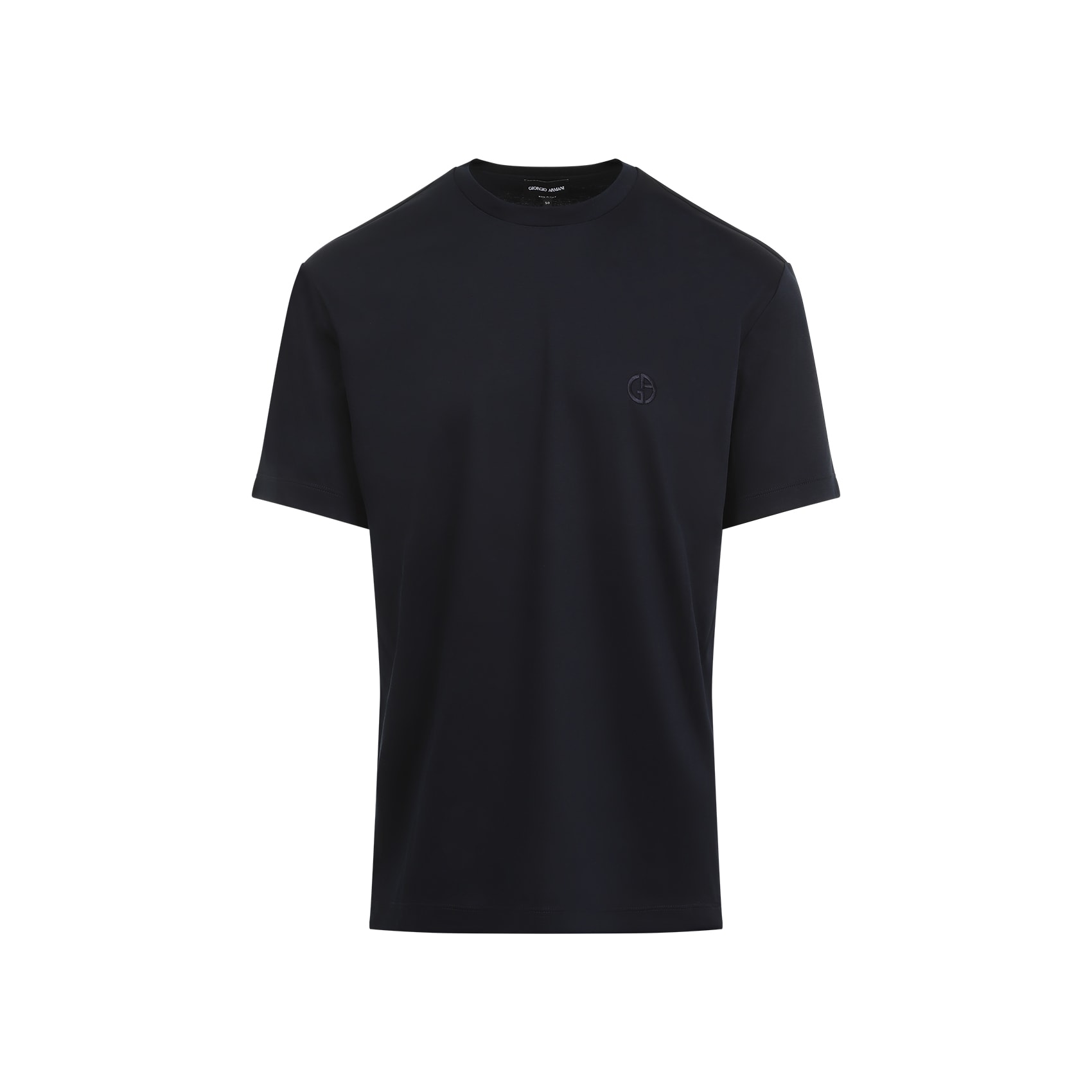Tシャツ・カットソー GIORGIO ARMANI Men T Shirts GM001085 TE10629 UB100 Blue Cotton interlock crew-neck T-shirt | Giorgio Armani