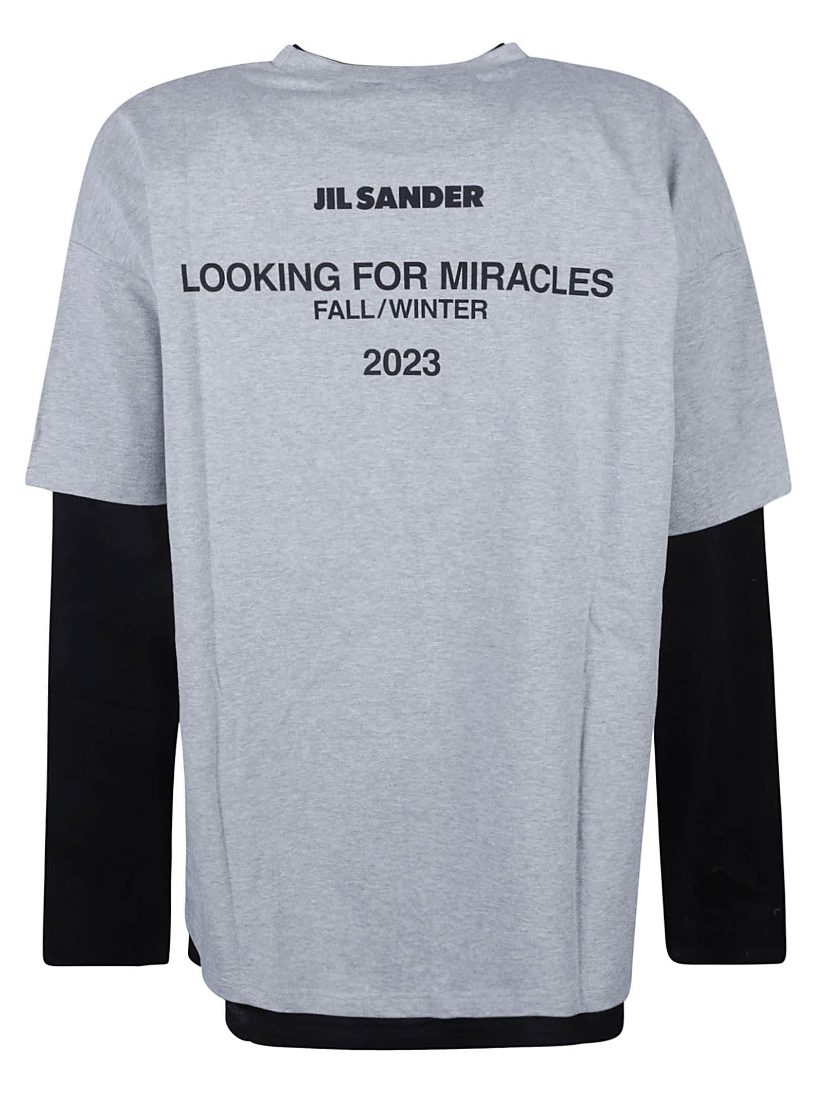 JIL SANDER｜LONG-SLEEVED ROUND NECK T-SHIRTS (TSHIRT LS Jil Sander - Long sleeve cotton t-shirt black - The Corner
