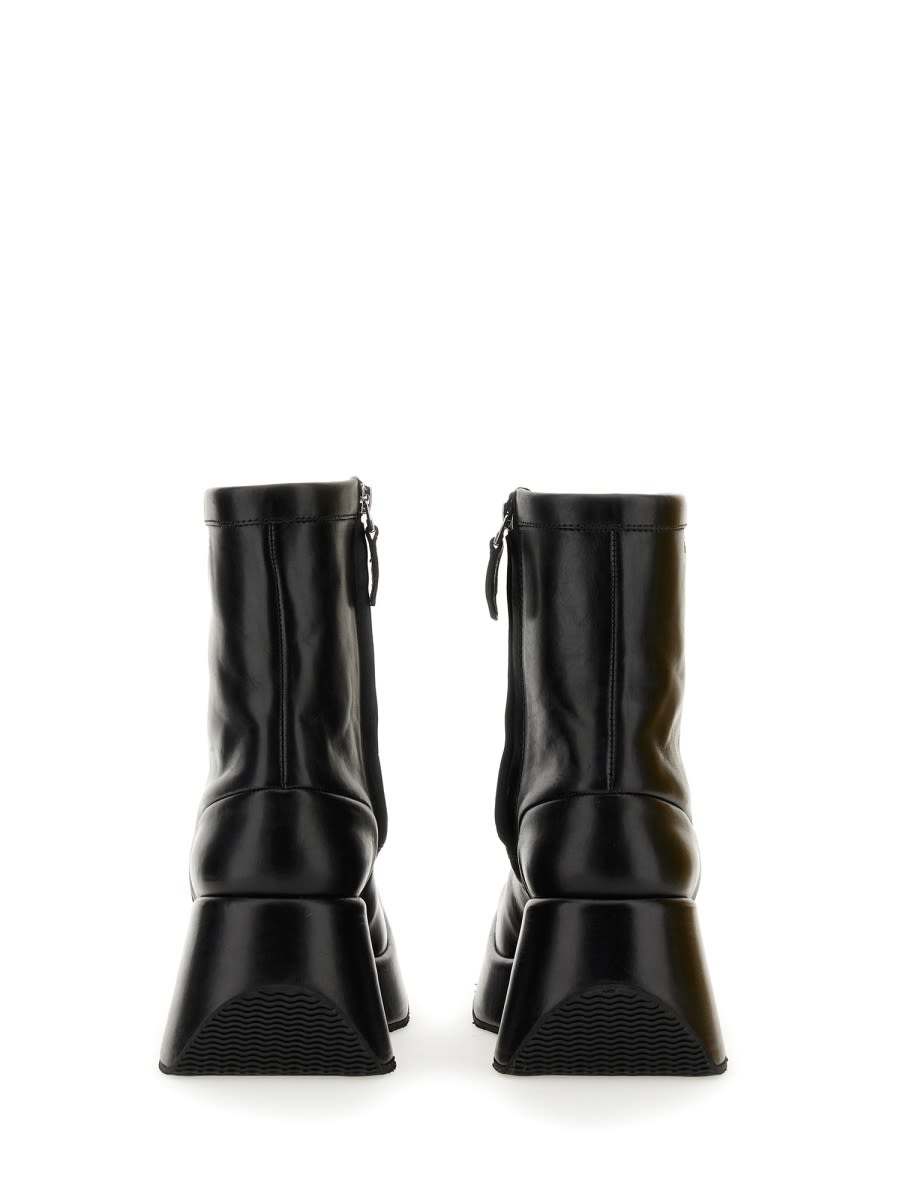 RAF SIMONS 19AW LEATHER SQUARE TOE BOOTS