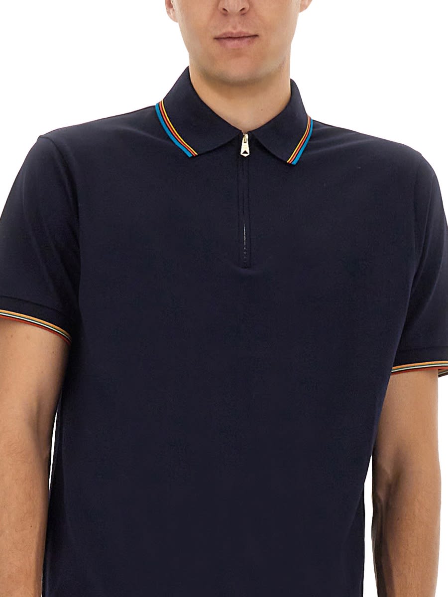 Tシャツ・カットソー Paul Smith COTTON POLO SHIRT WITH ZIPPER Paul Smith Cotton Polo Shirt With Zipper | italist