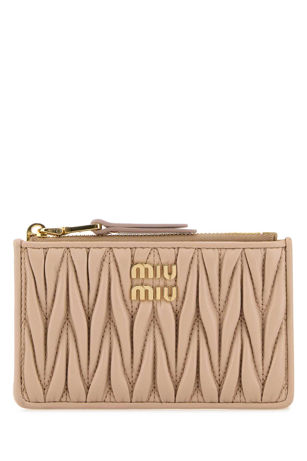 カードケース・名刺入れ Miu Miu Matelasse nappa leather card holders Powder Pink Matelassé Nappa Leather Card Holder | Miu Miu