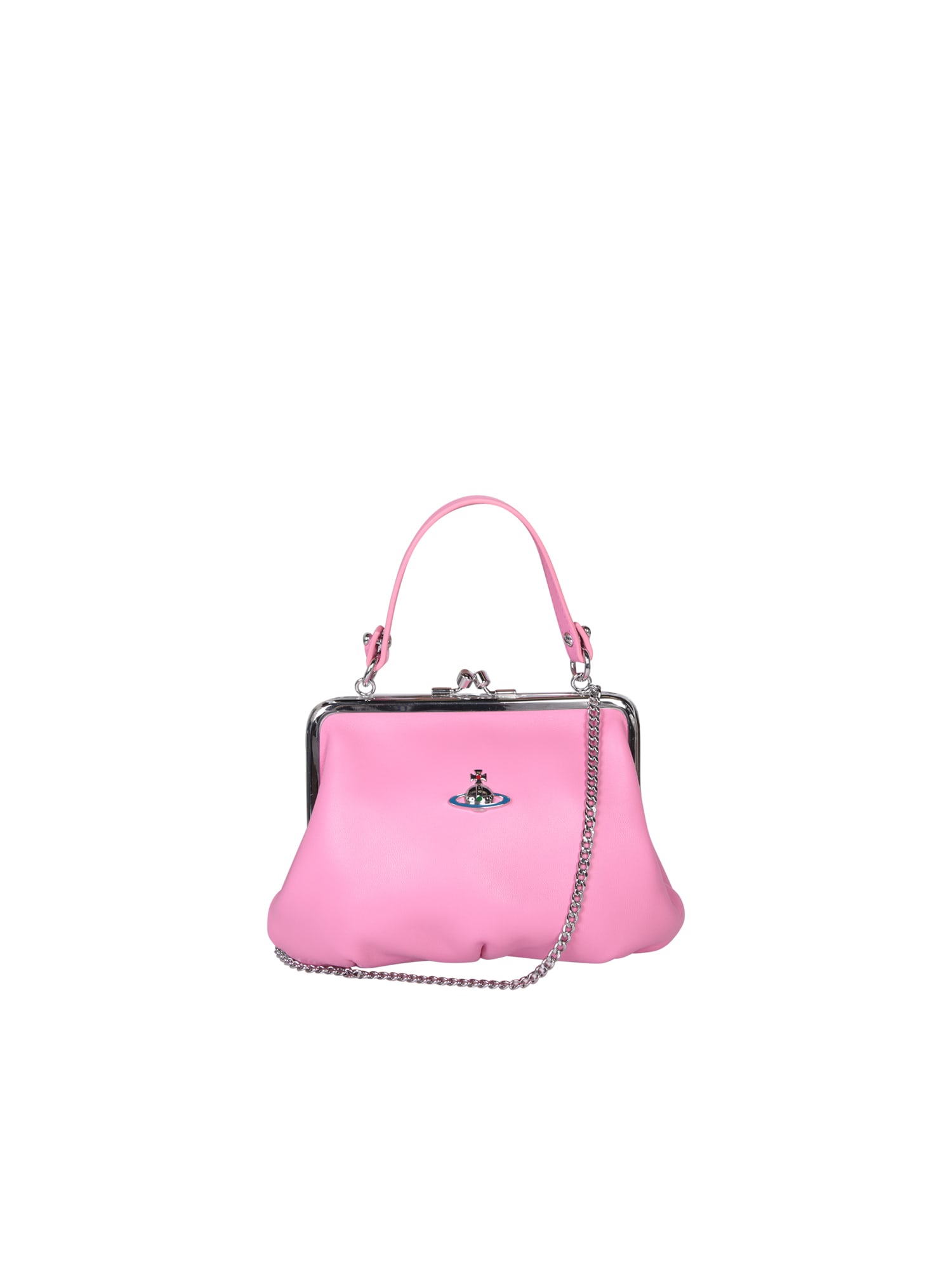 ★Vivienne Westwood★ ピンク Granny Frame バッグ Granny Frame leather tote bag in pink - Vivienne Westwood