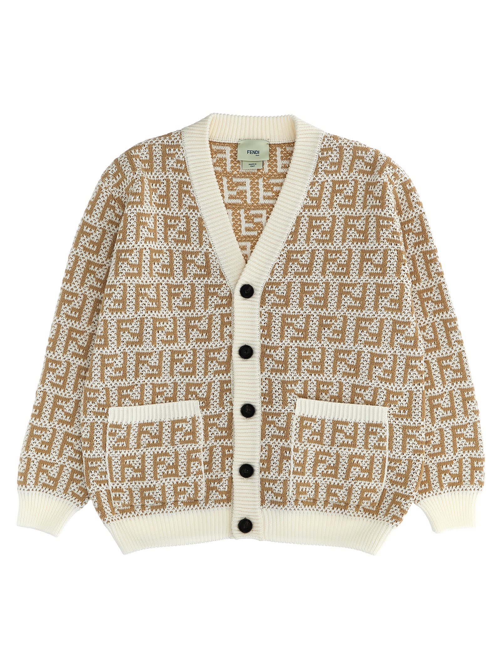 Fendi Openwork Logo Cardigan italist