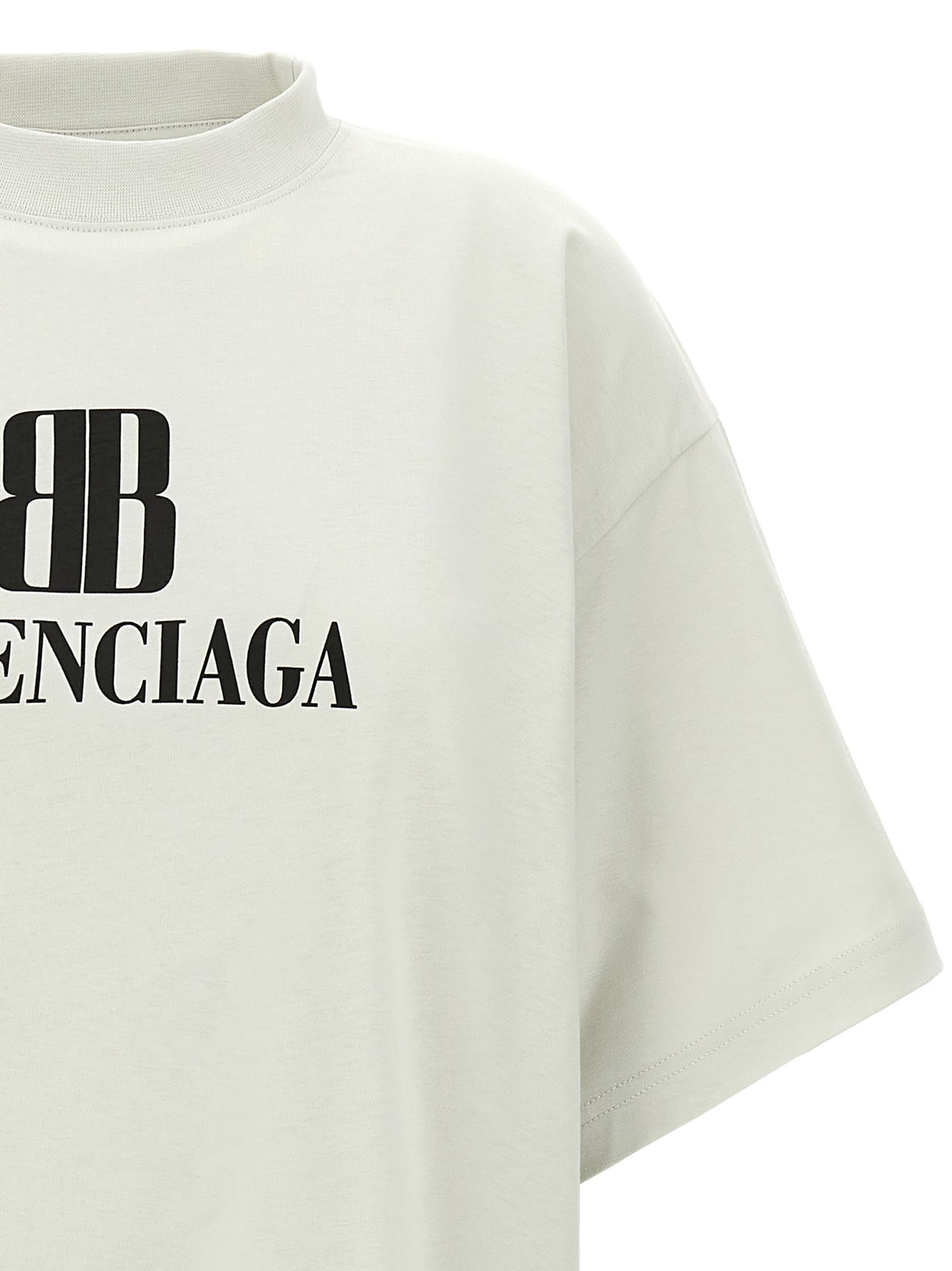 Balenciaga Cropped Logo T-shirt | italist