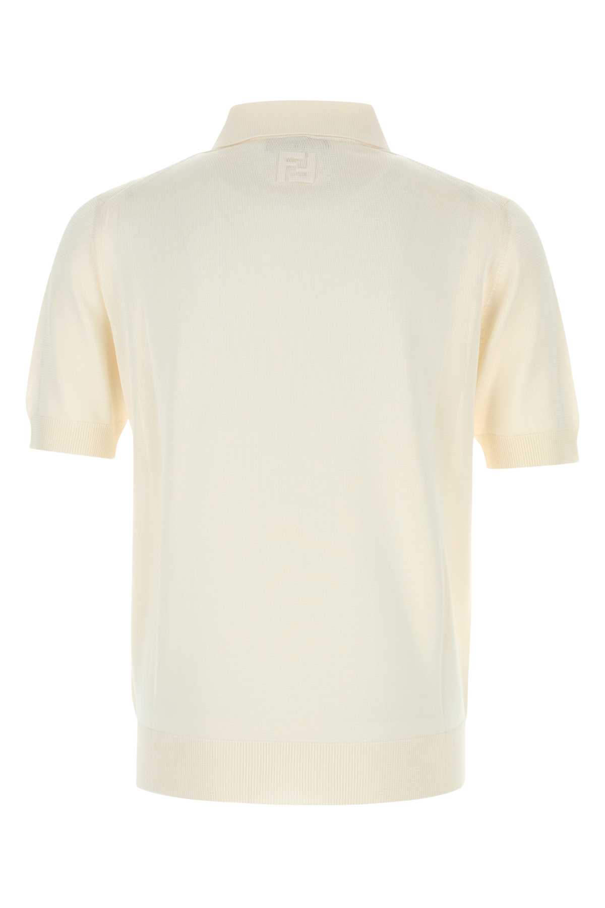 Tシャツ・カットソー FENDI SS25 Viscose polo shirt (FZC360AU82 F1BJD) Polo shirt Fabric Blue | Fendi