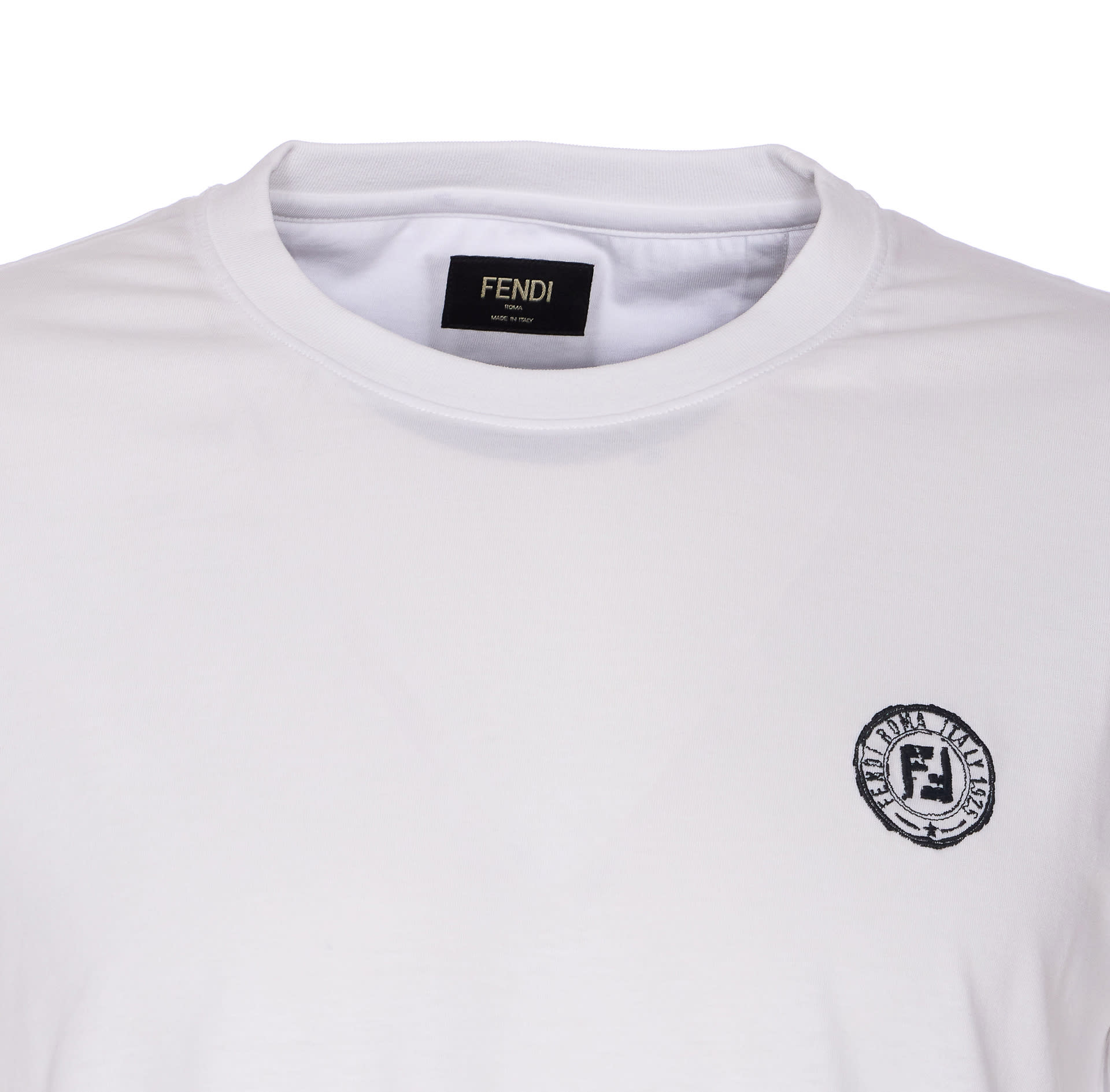 Tシャツ・カットソー Fendi FF POSTCARDS T-SHIRT Fendi FF Monogram Printed T-shirt Brown/Red Men's - SS21 - US