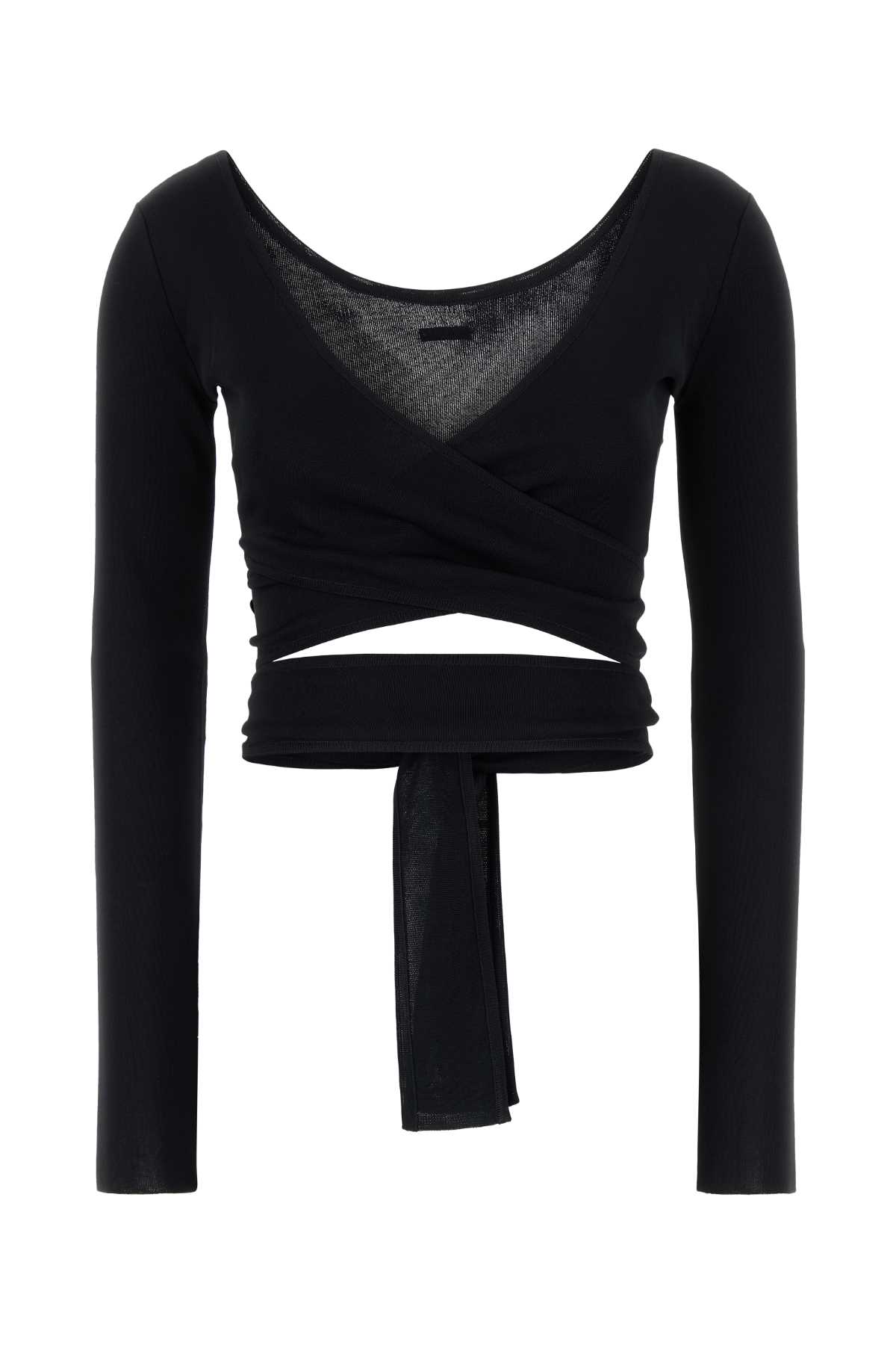 Tシャツ・カットソー FERRAGAMO SS25 Black viscose cardigan (113442782986 NERO) Ferragamo Black Viscose Cardigan | italist