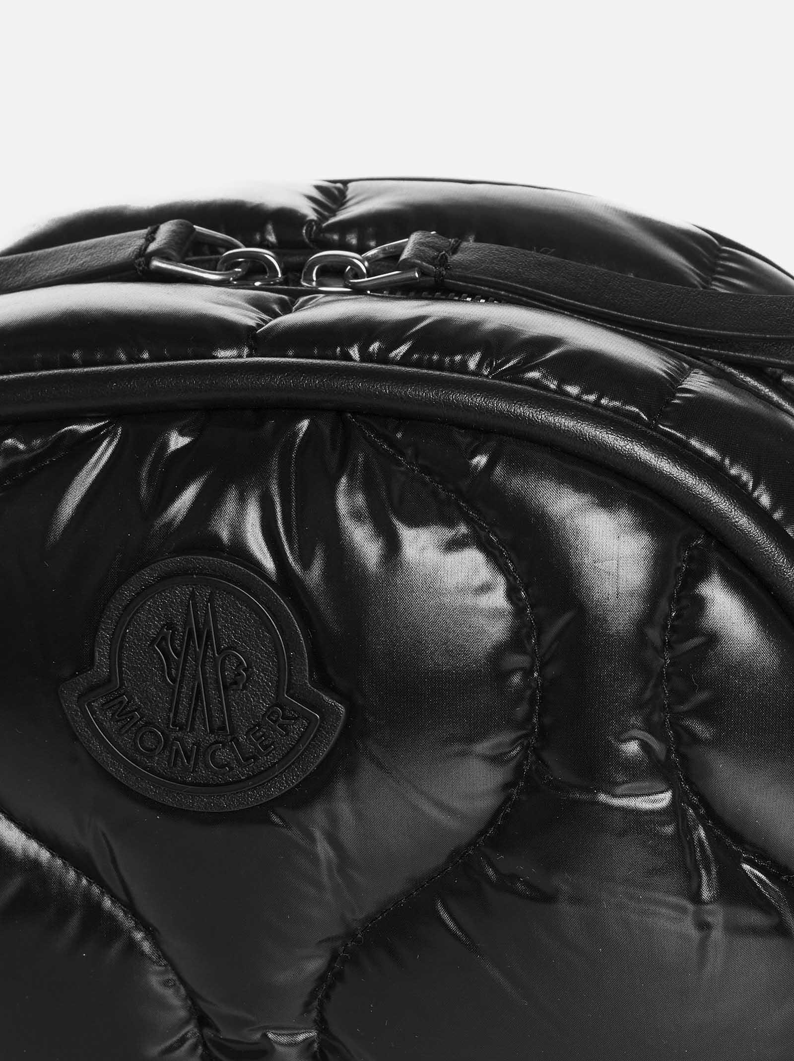 Moncler Delilah Padded Nylon Crossbody Bag Black