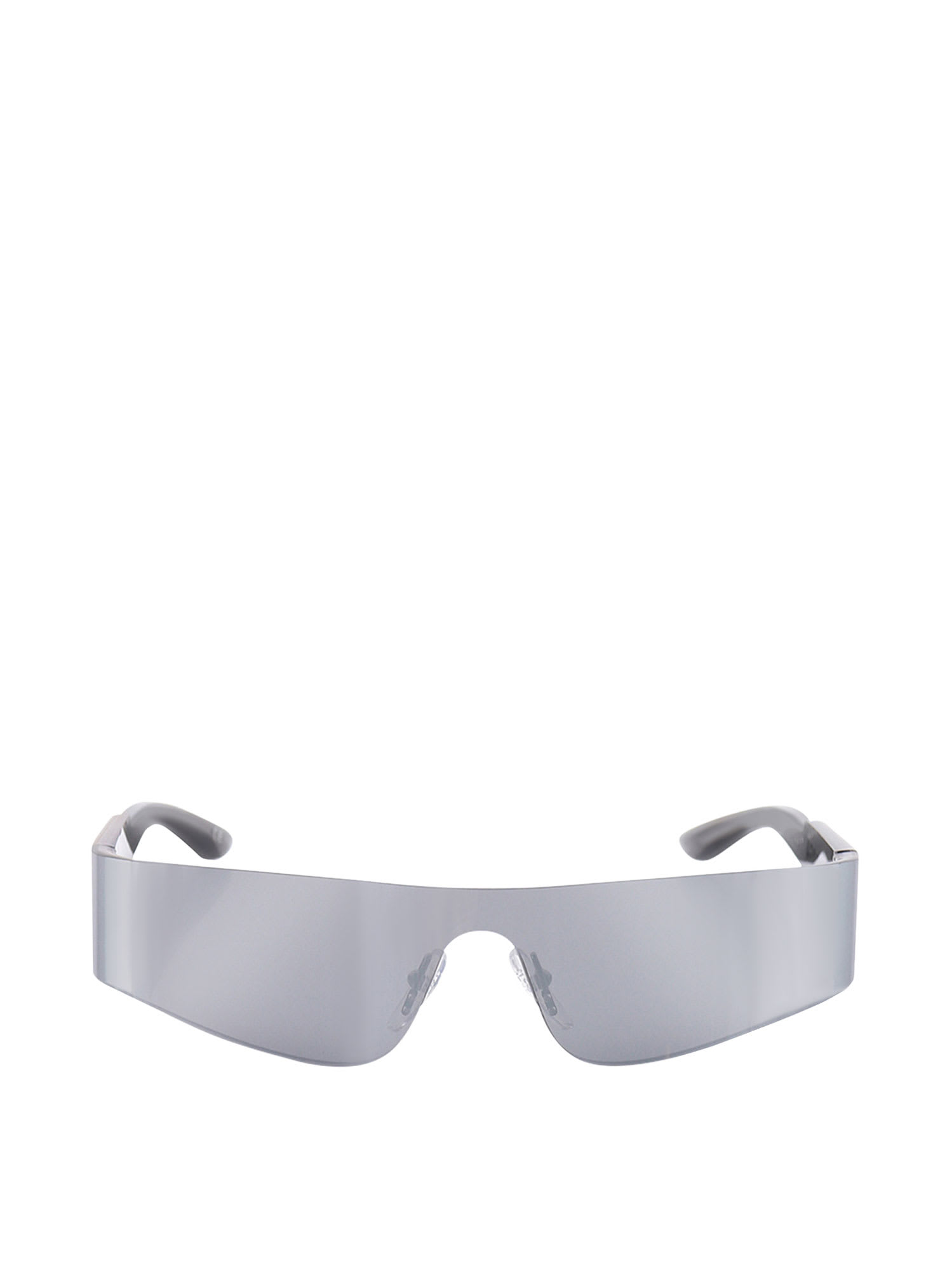 サングラス BALENCIAGA Silver Acetate Mono Rectangle Sunglasses Balenciaga Silver Acetate Mono Rectangle Sunglasses