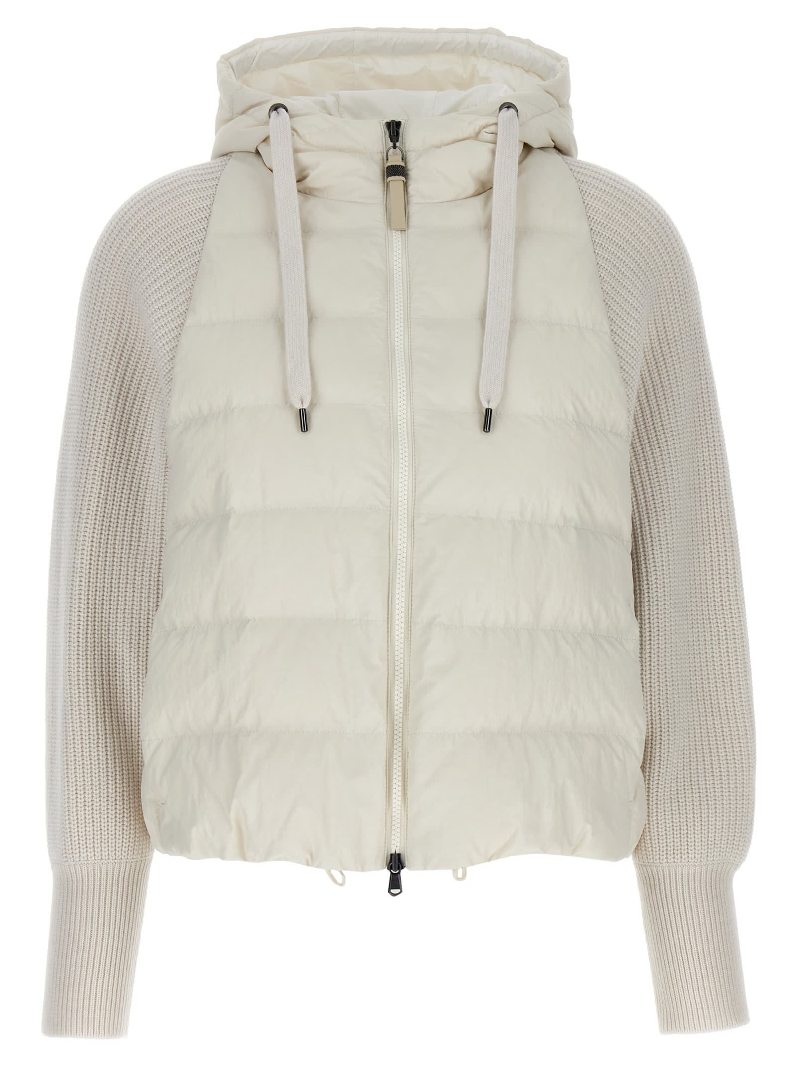 【関税&送料込み】Brunello Cucinelli Two-Material Puffer J Brunello Cucinelli Two-material Puffer Jacket | italist
