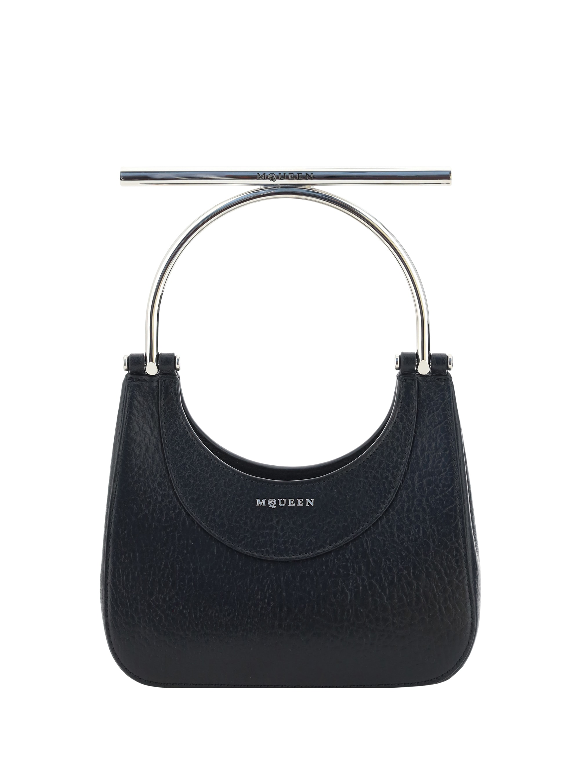 【送料&関税込】Alexander McQueen Mini Cross-bar Handbag Alexander McQueen Black Leather Mini Cross-bar Handbag