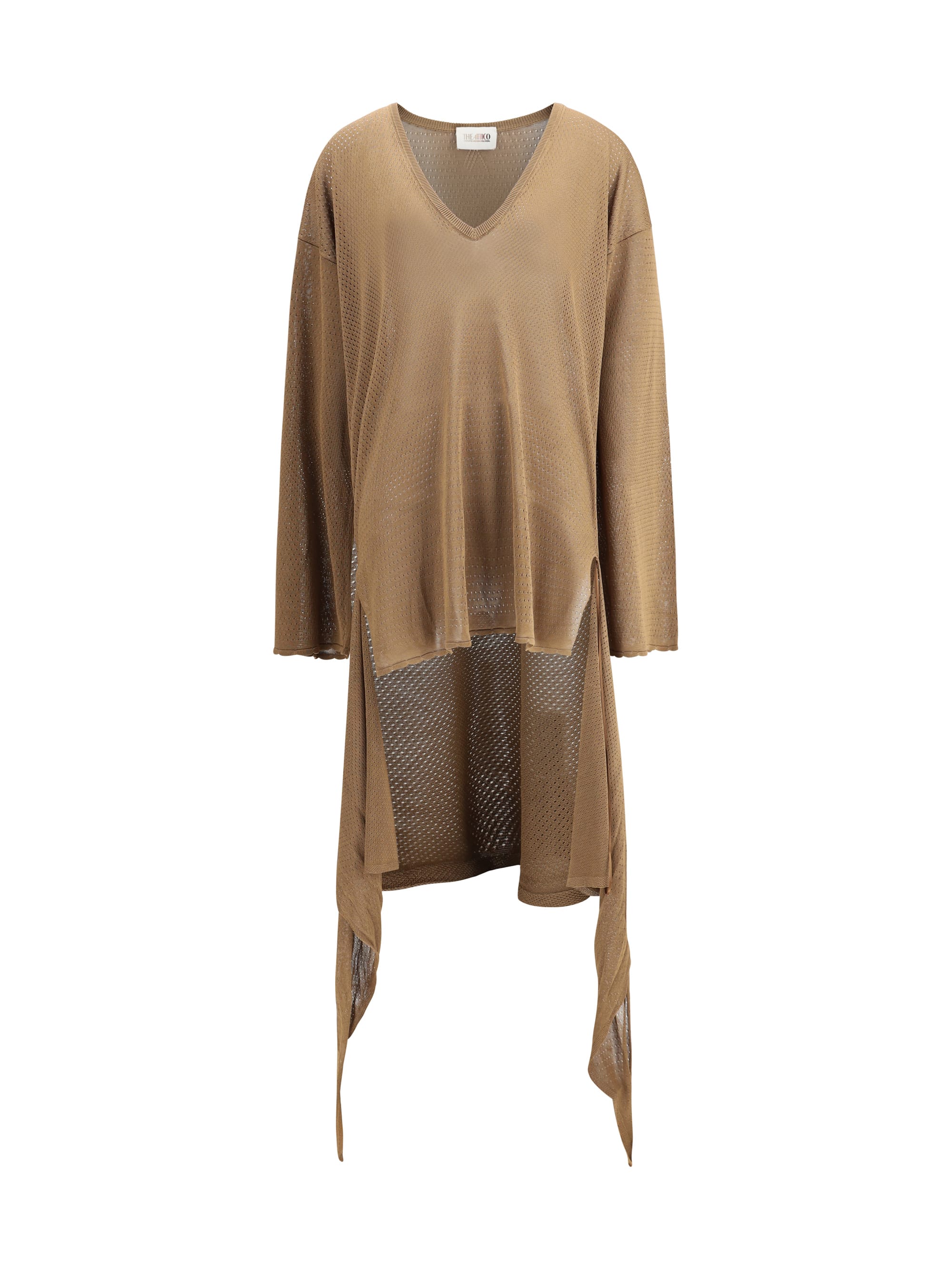 オールインワン・サロペット The Attico Two-Material Knit Mini Dress With Asymmetrical The Attico Asymmetric Mini Dress | italist