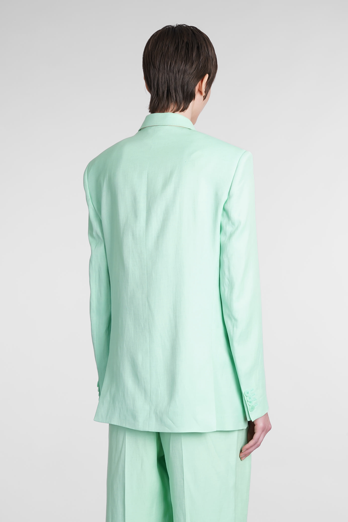 スーツ STELLA MCCARTNEY Women Suit Jackets 6501093BU6553032 Green Stella McCartney Women Dark Green Pant Suit Wool Blend