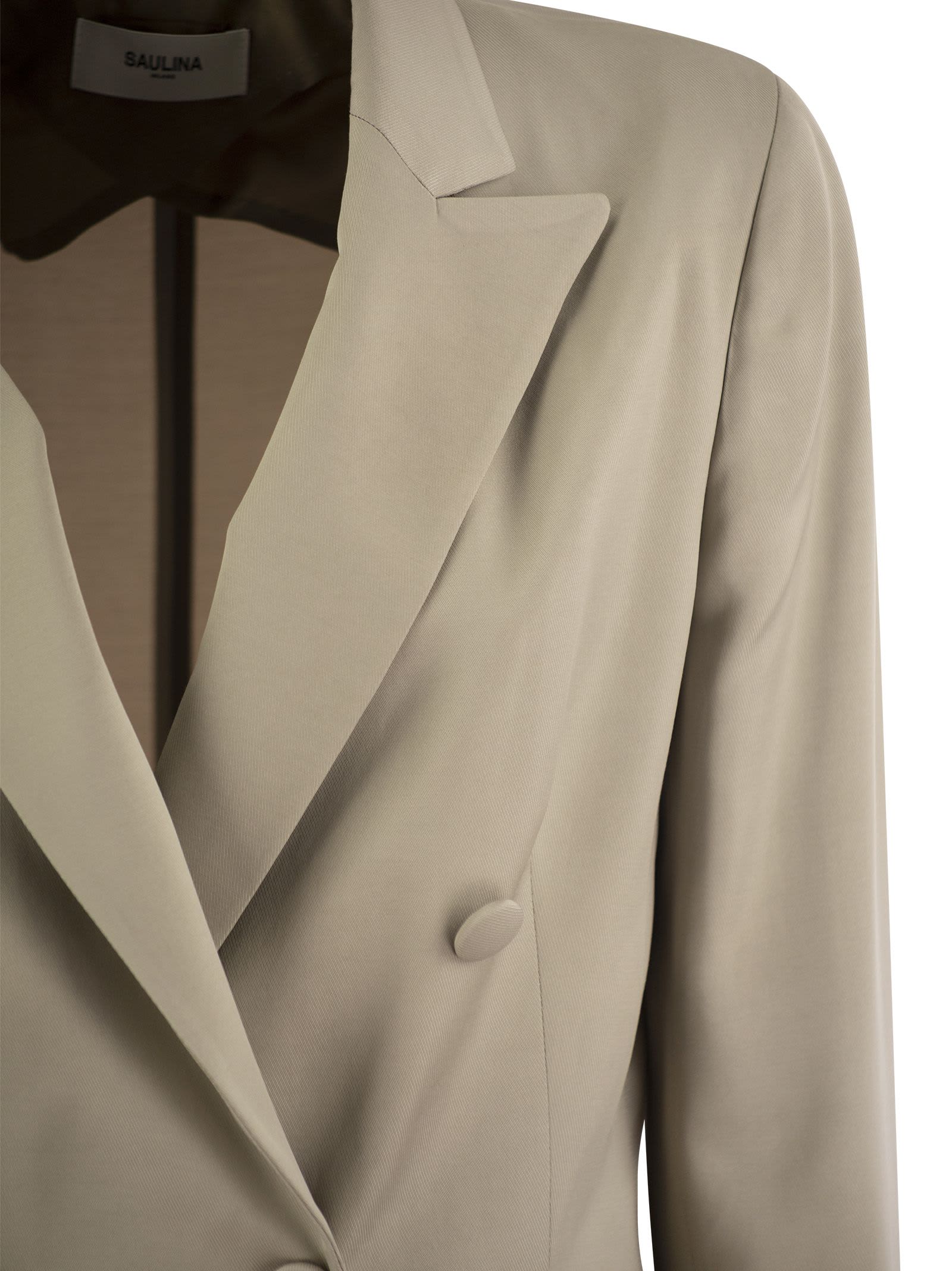 ジャケット SAULINA ANITA - Viscose double-breasted blazer (SAB180 4) Saulina Milano Anita - Viscose Double-breasted Blazer