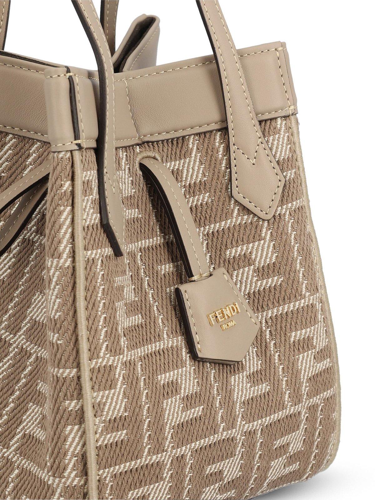 ●FENDI● Mini FF Jacquard Fendi Origami Shoulder Bag Beige Fendi Origami Ff Jacquard Mini Bag | italist