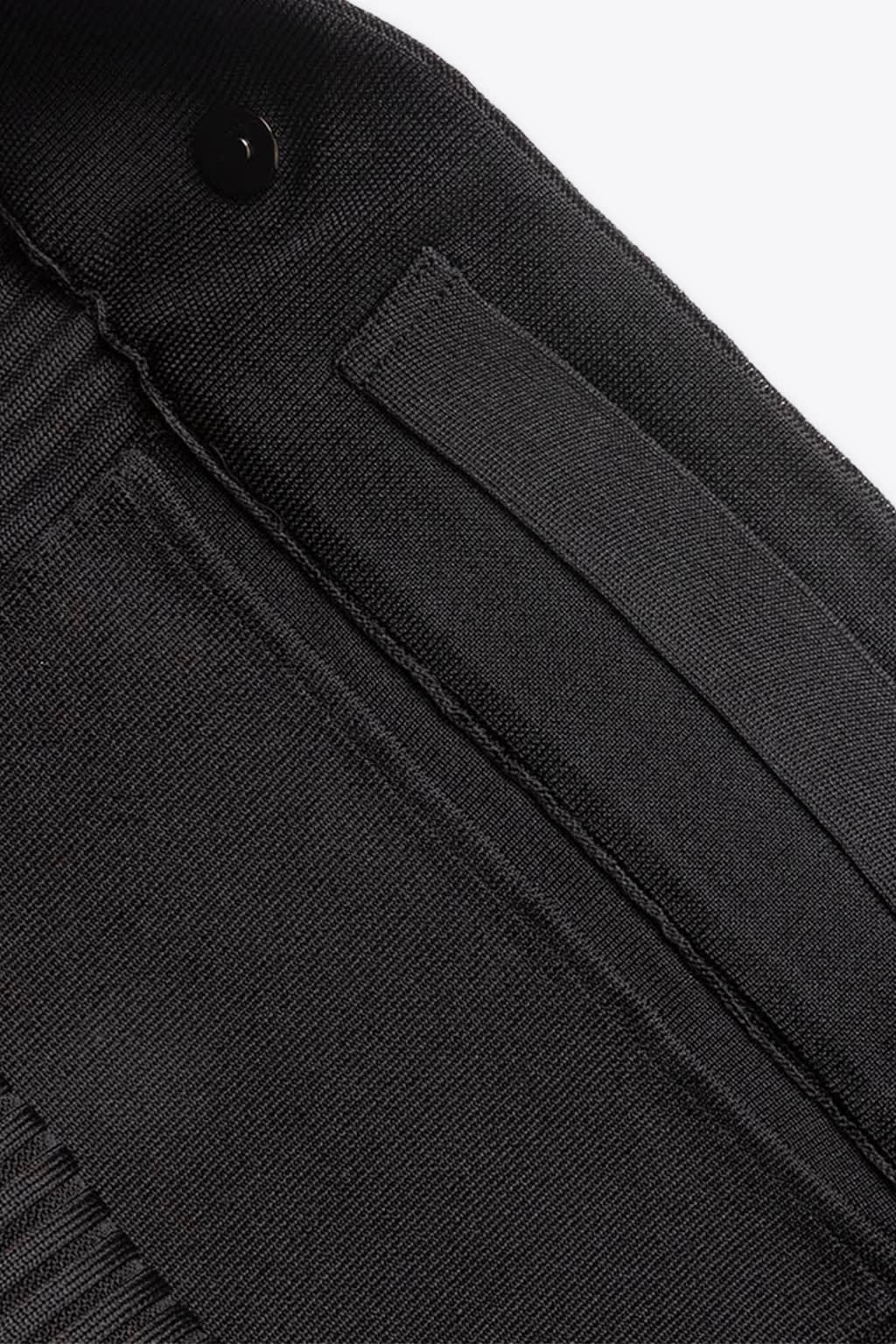 Strata Shoulder Bag 1 Black rib-knitted shopper bag - Strata shoulder bag 1