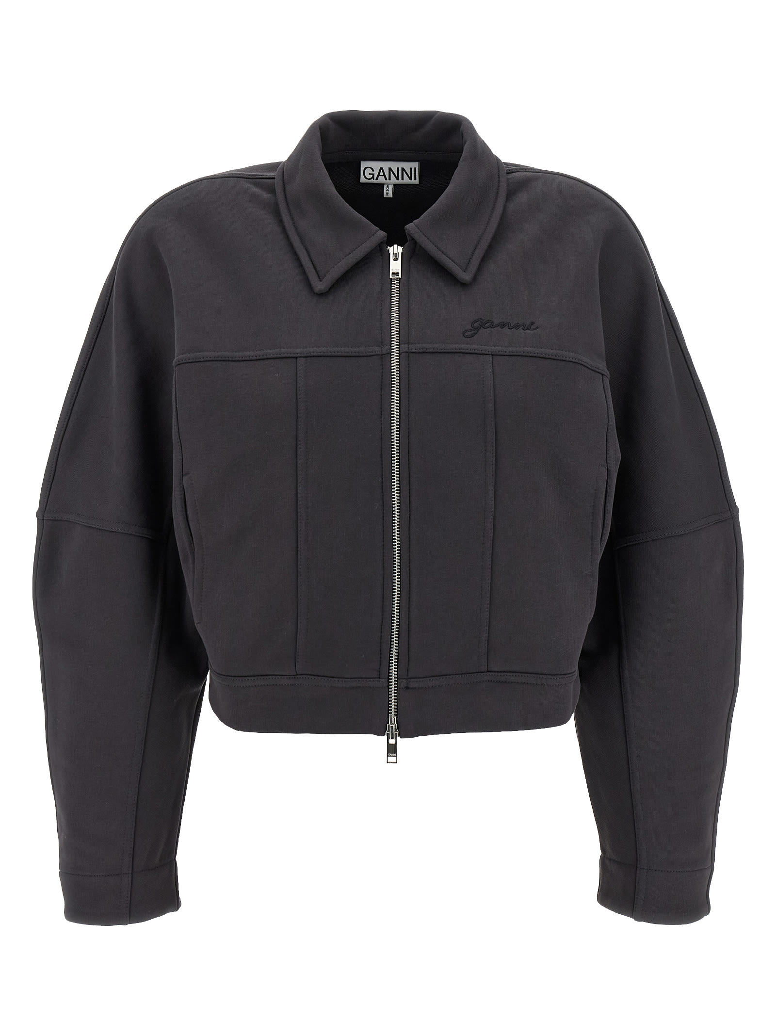 ブルゾン Ganni FW25 'Heavy Terry Jersey' bomber jacket (T4358 252) Ganni 'heavy Terry Jersey' Bomber Jacket | italist