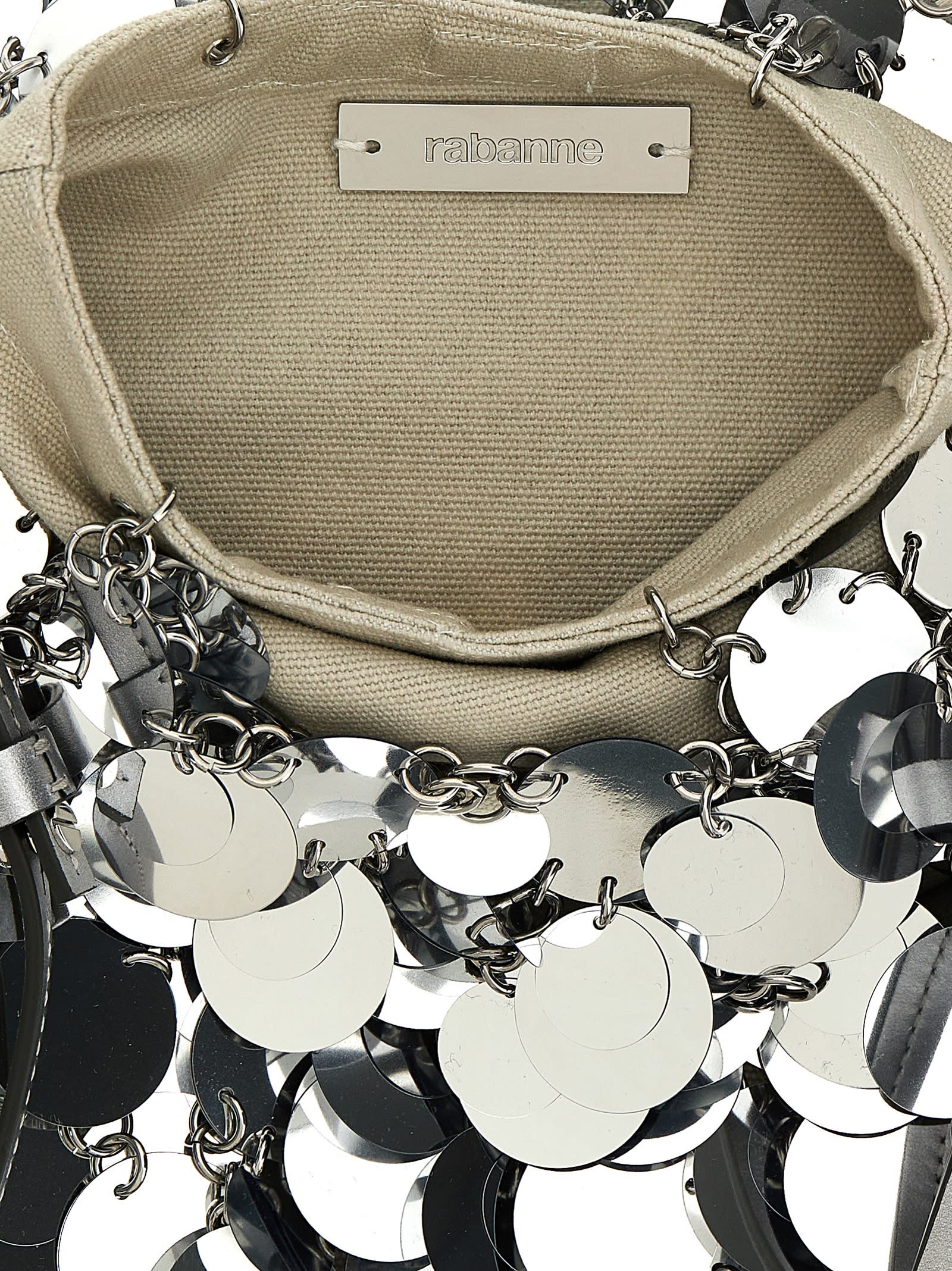 【関税込み】SILVER SPARKLE DISCS LARGE' SHOULDER BAG Paco Rabanne 'silver Sparkle Discs Large' Shoulder Bag