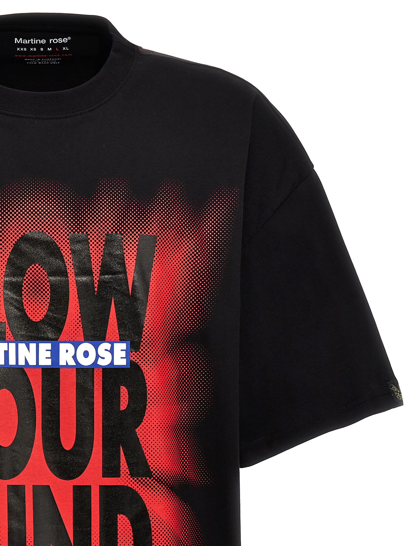 トップス MARTINE ROSE / BLOW YOUR MIND CREW-NECK Black Blow Your Mind logo-print sweatshirt - men - MARTINE