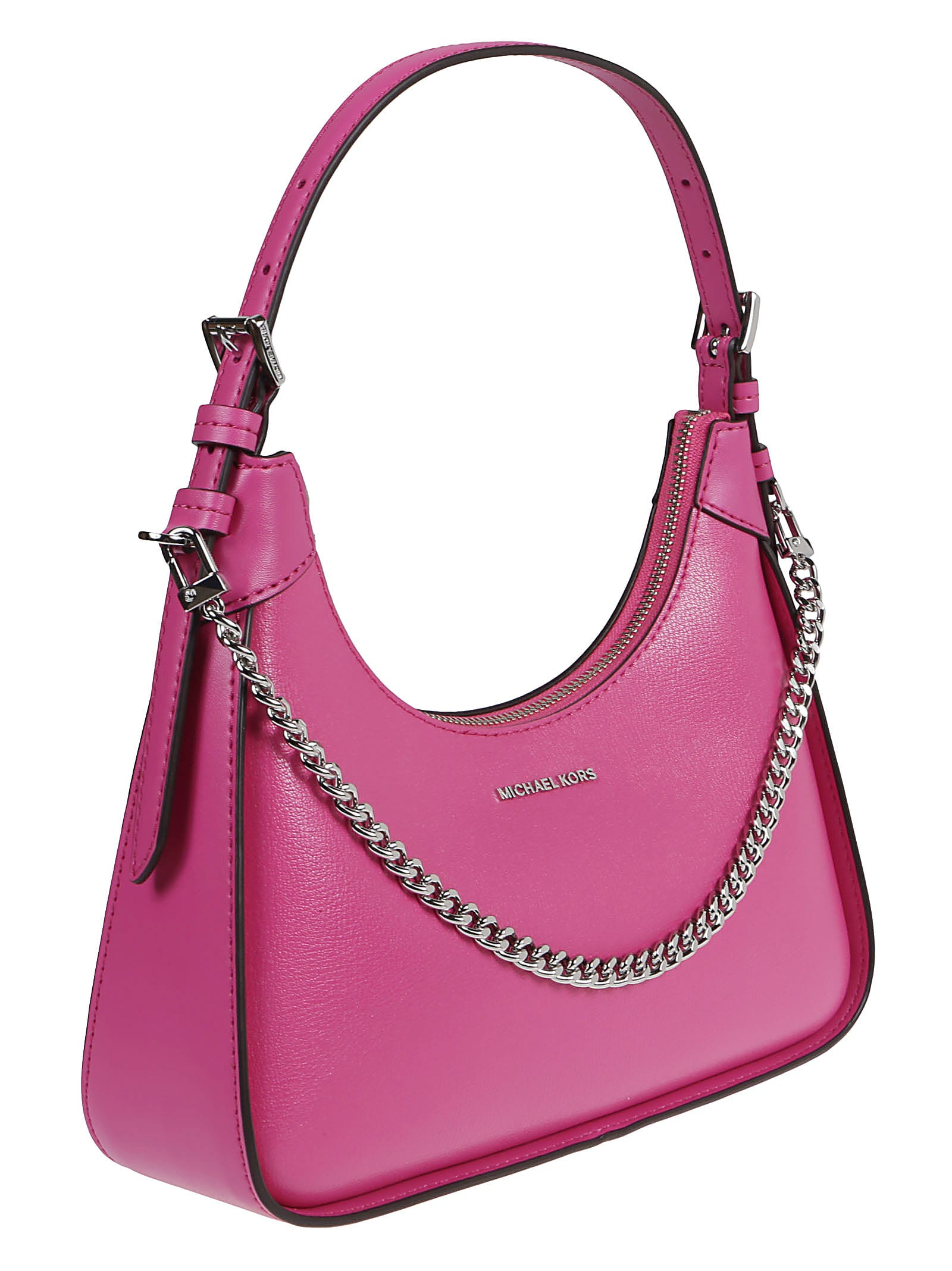 Michael Kors, Bags, Michael Kors Marilyn Cerise Pink Leather Shoulder Bag  New