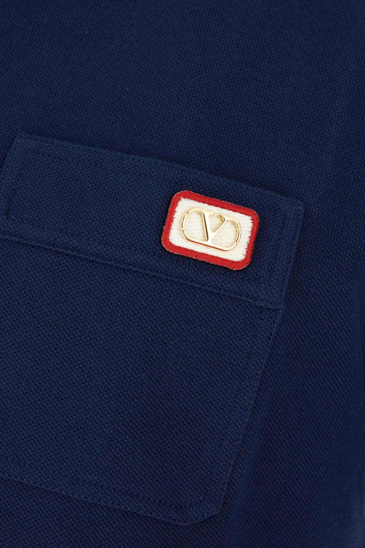 Tシャツ・カットソー VALENTINO GARAVANI Navy Blue Cotton Polo Shirt Valentino Garavani Midnight Blue Cotton Polo Shirt | italist