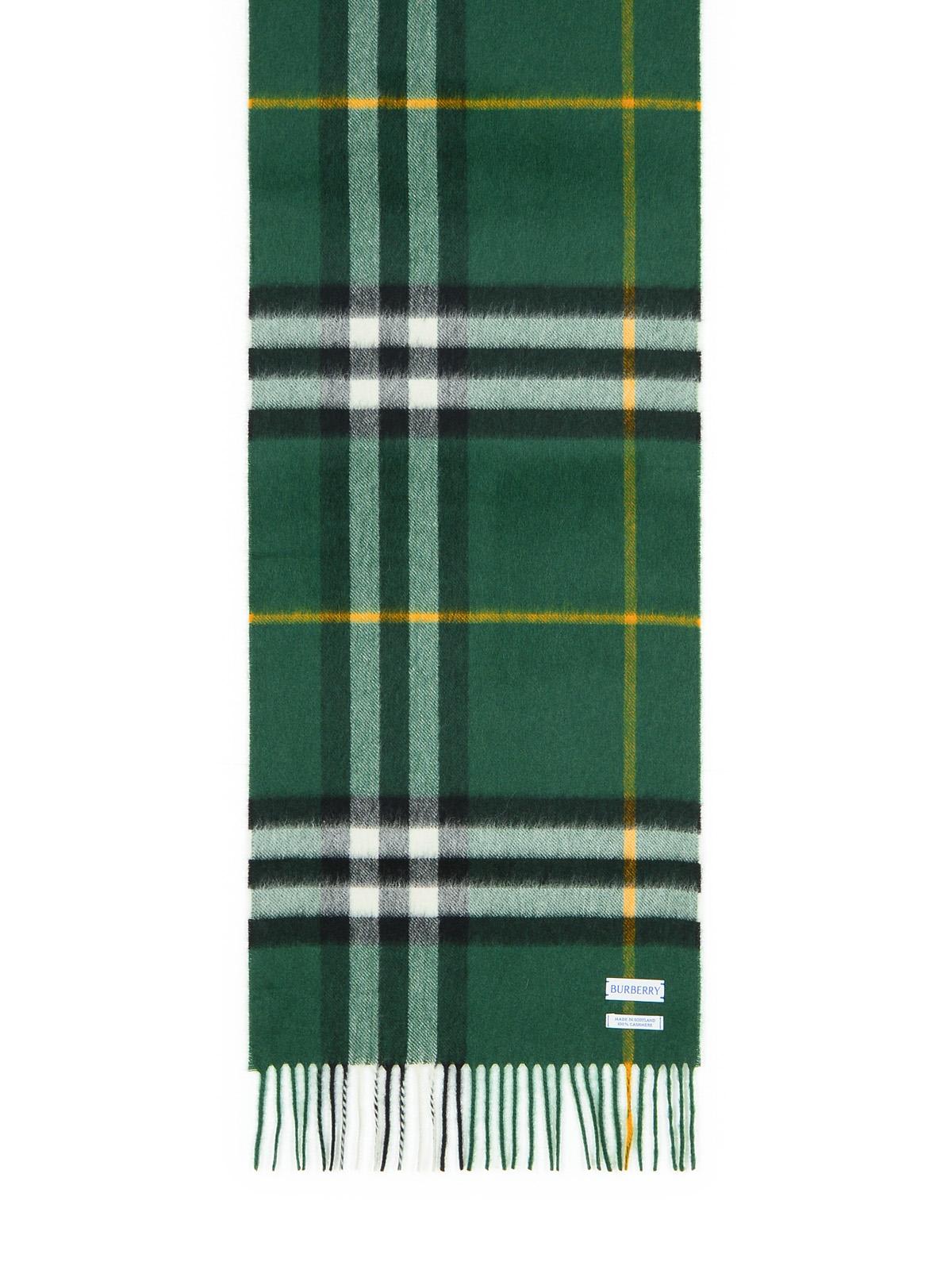 Burberry 'mu Giant' Green Cashmere Scarf | italist