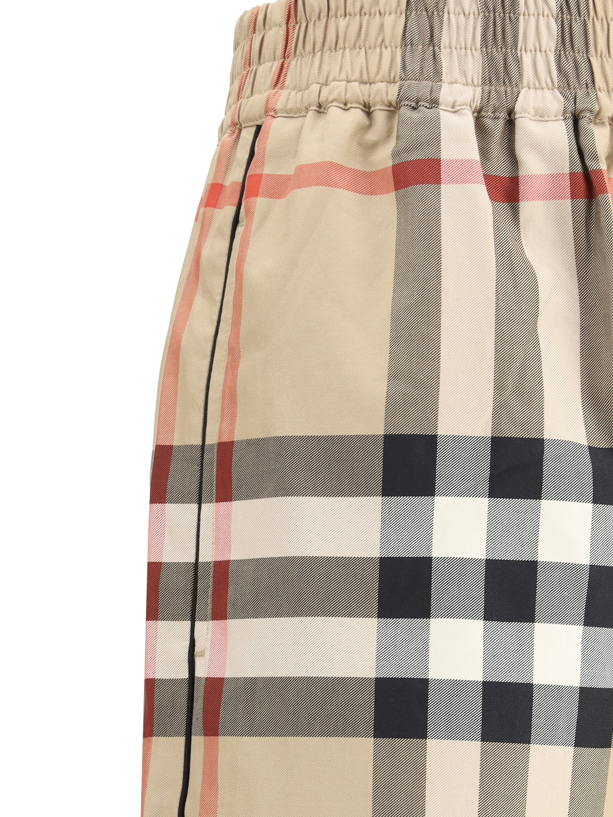 【関税送料込】Burberry Casual Pants Burberry wide-leg Cotton Trousers | Neutrals | FARFETCH