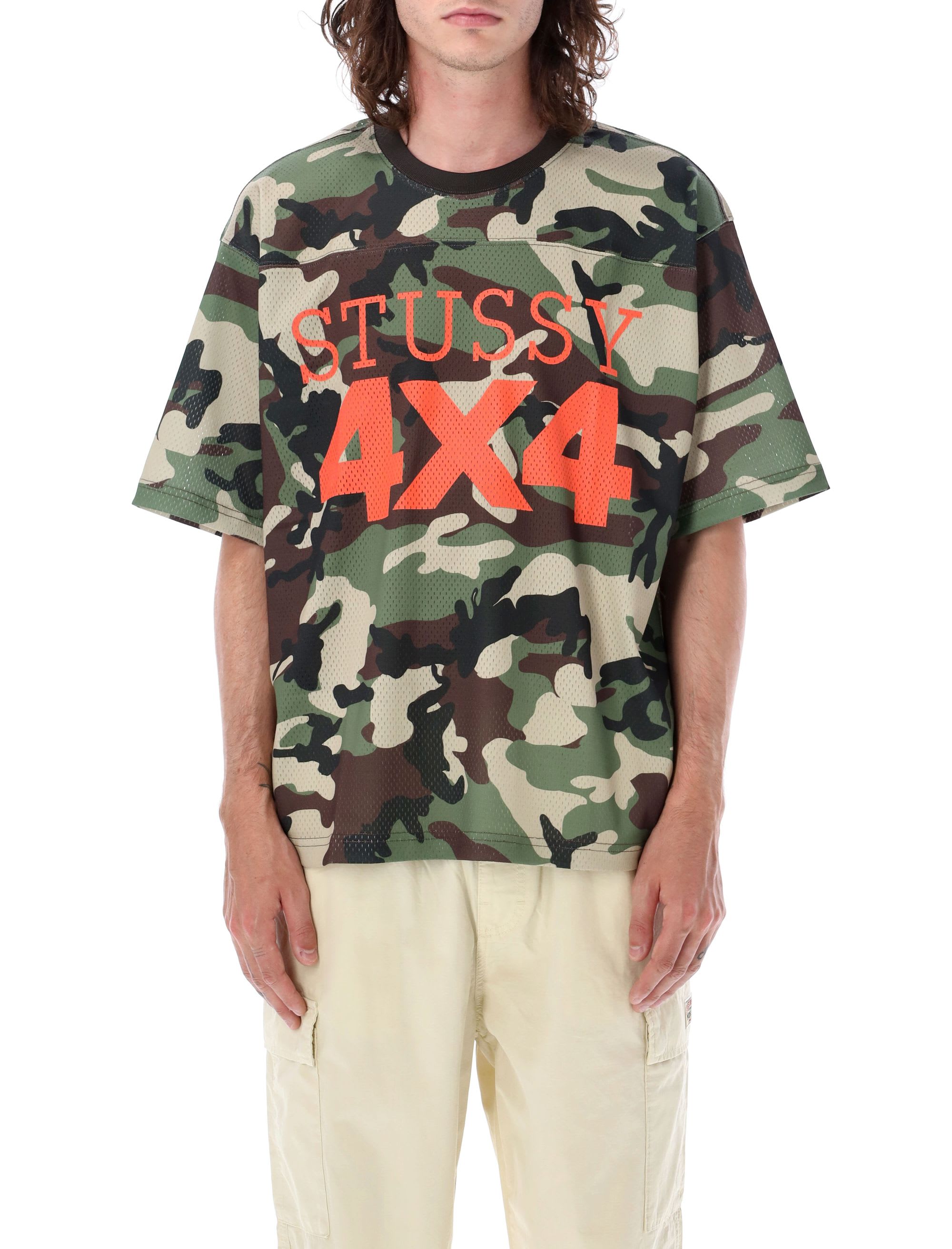 Stussy 4x4 Mesh Football Jersey T-shirt in Red for Men