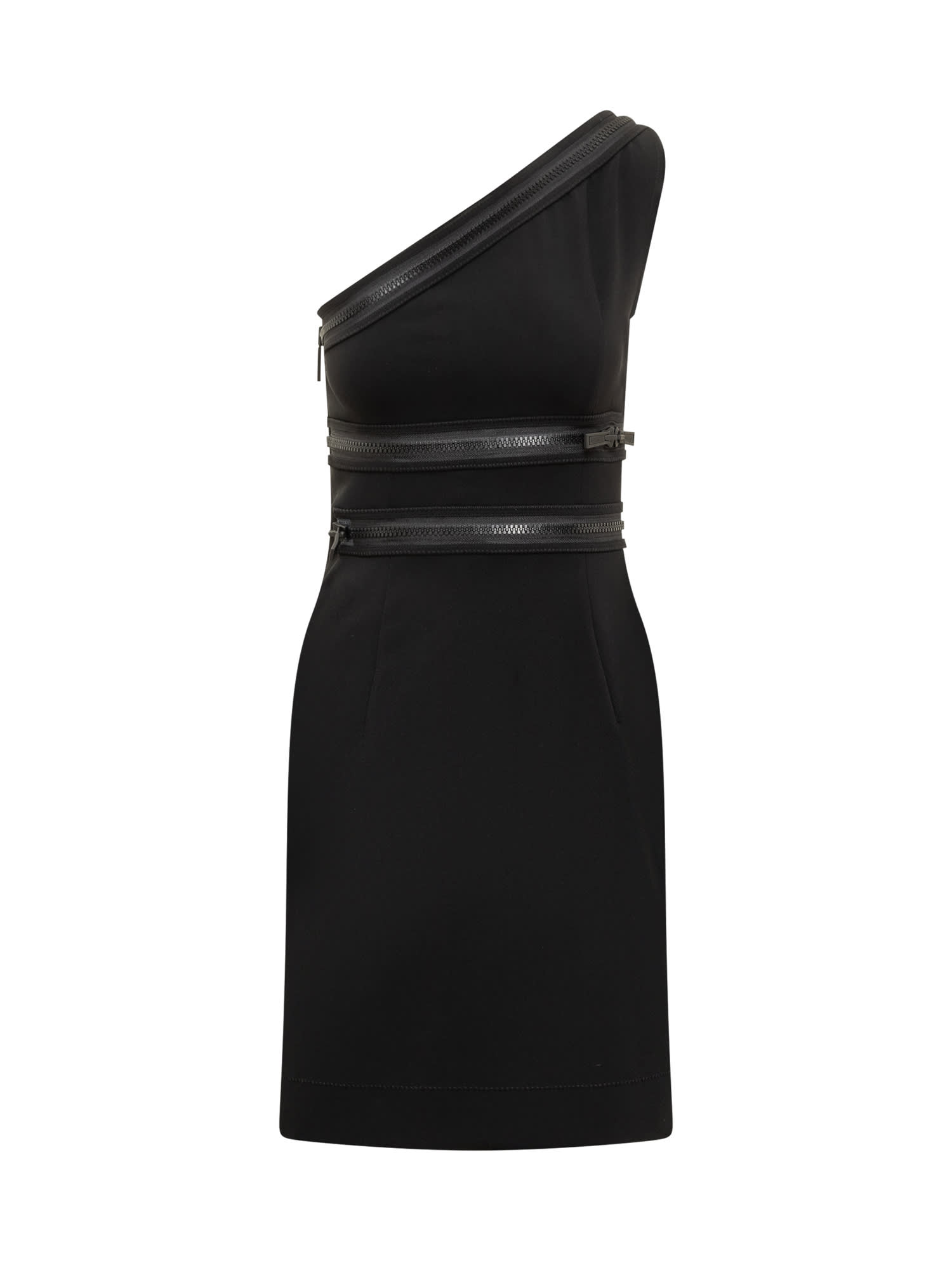 one-shoulder dress dsquared2