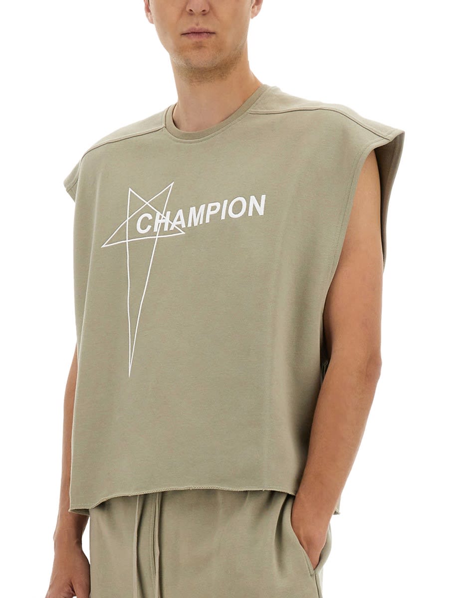 Rick Owens x Champion Cropped Micro Tatlin T-shirt | italist