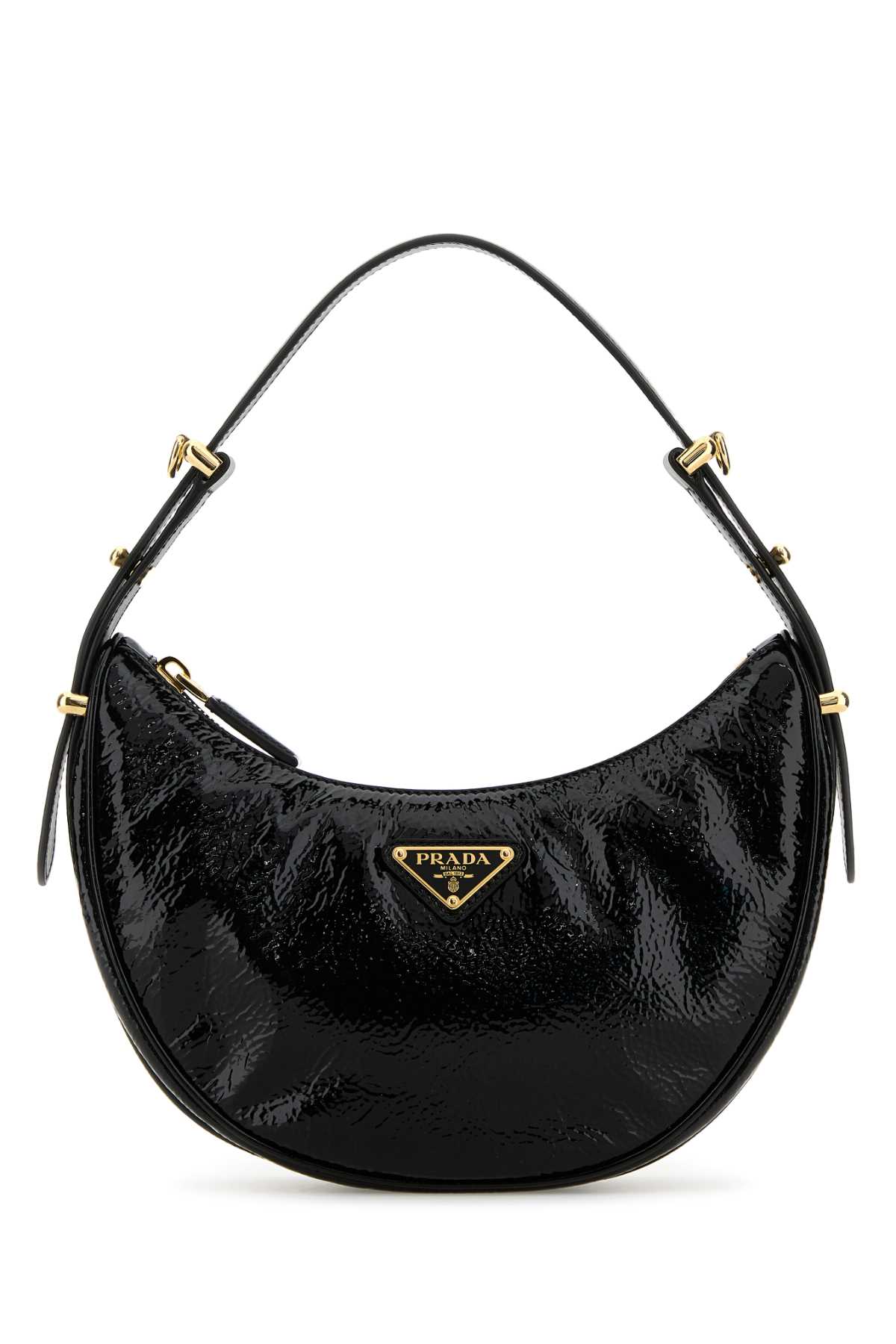ショルダーバッグ・ポシェット PRADA SS25 Black naplak ArquA handbag (1BC1942DNT F0002) d6d0bf43b53ef48e58fa6437bfe817