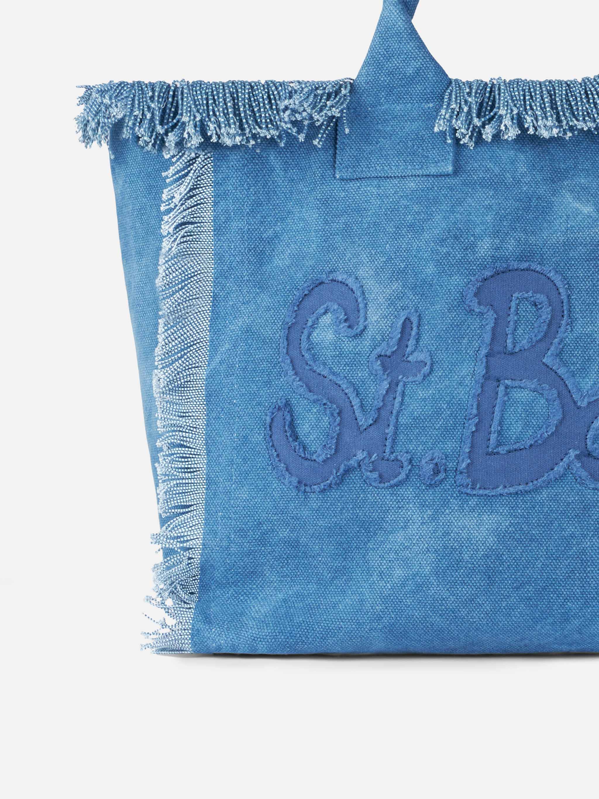 MC2 Saint Barth Denim Cotton Canvas Vanity Tote Bag With