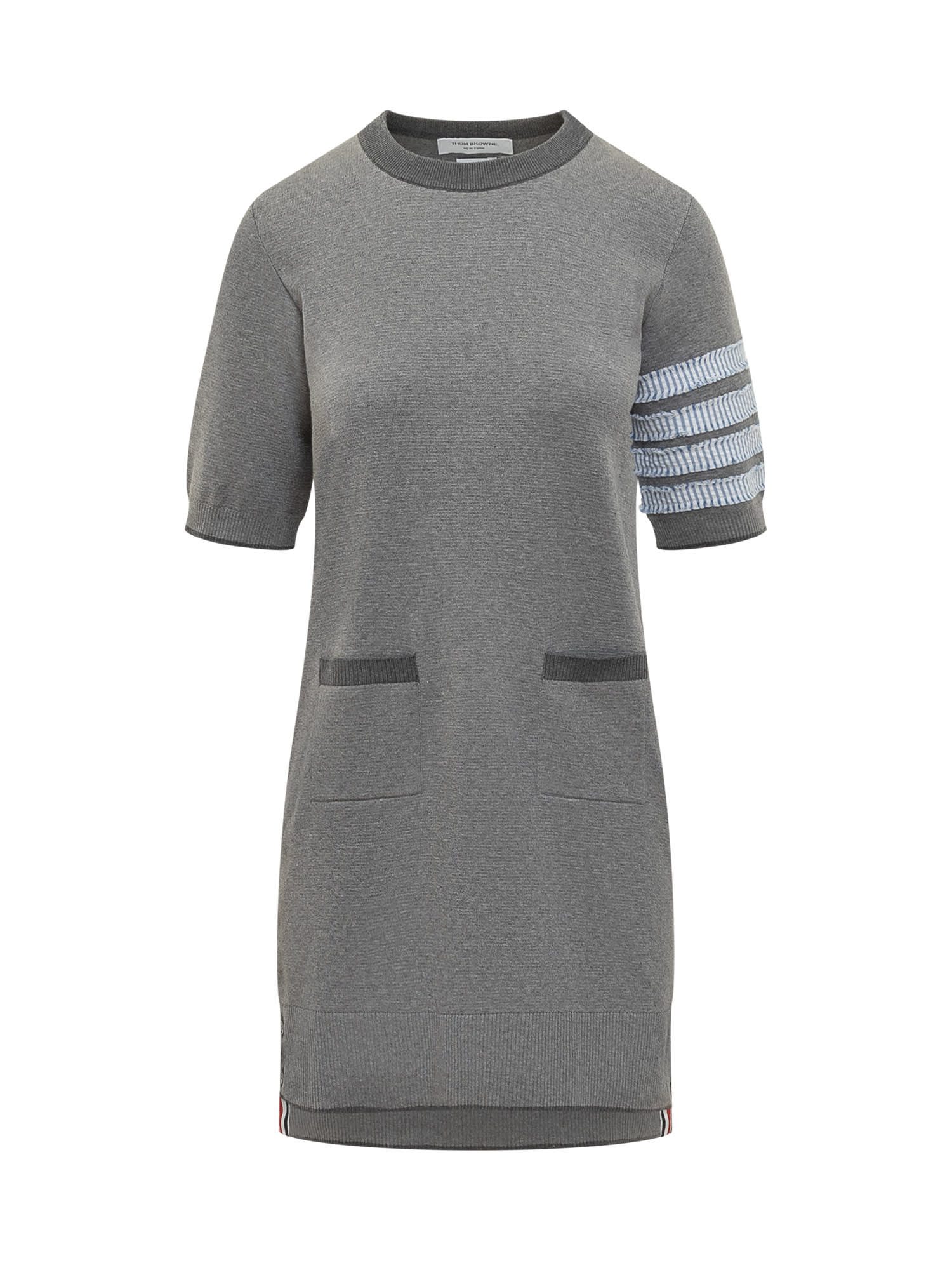 cotton dress with 4bar logo