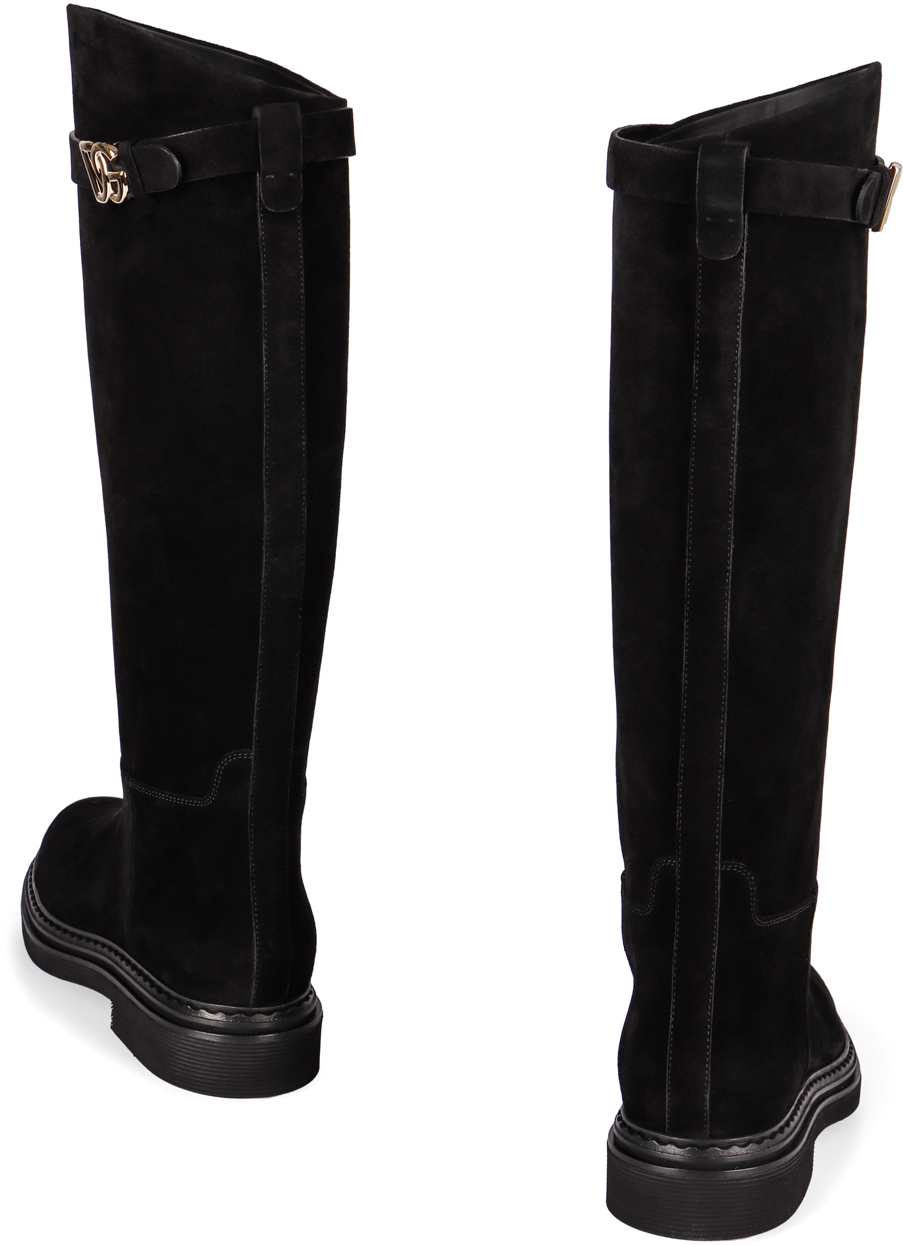 Dolce & Gabbana Suede Knee High Boots | italist
